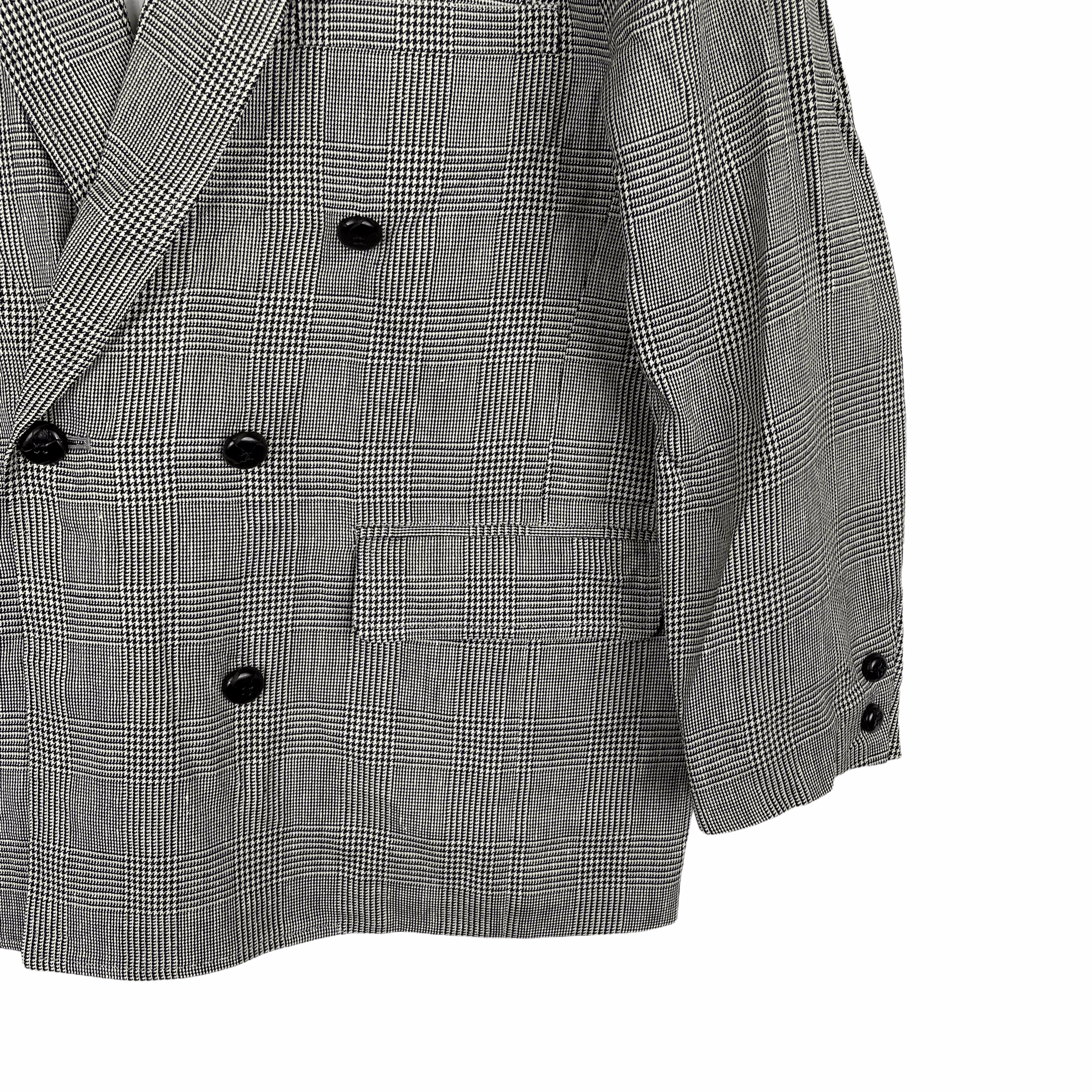 Christian Dior Monsieur Vintage CHRISTIAN DIOR SPORTS Tartan Check Silver Blazer Size 46R - 4 Thumbnail