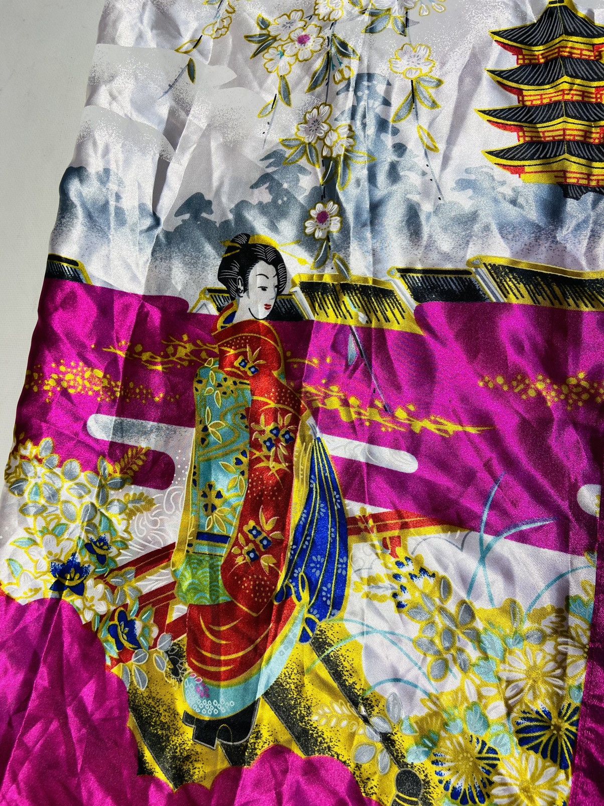 Japanese Brand 1980s SILK VINTAGE NATURAL JAPAN TRADITIONAL KIMONO - № 2142 Size US M / EU 48-50 / 2 - 7 Thumbnail