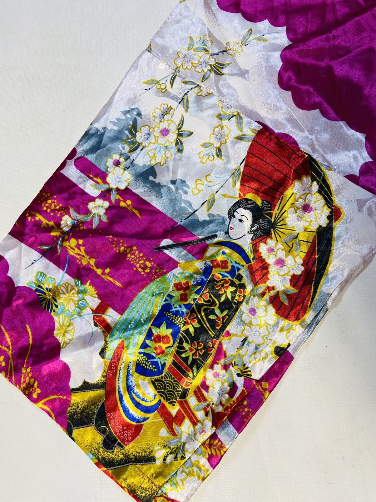 Japanese Brand 1980s SILK VINTAGE NATURAL JAPAN TRADITIONAL KIMONO - № 2142 Size US M / EU 48-50 / 2 - 8 Thumbnail