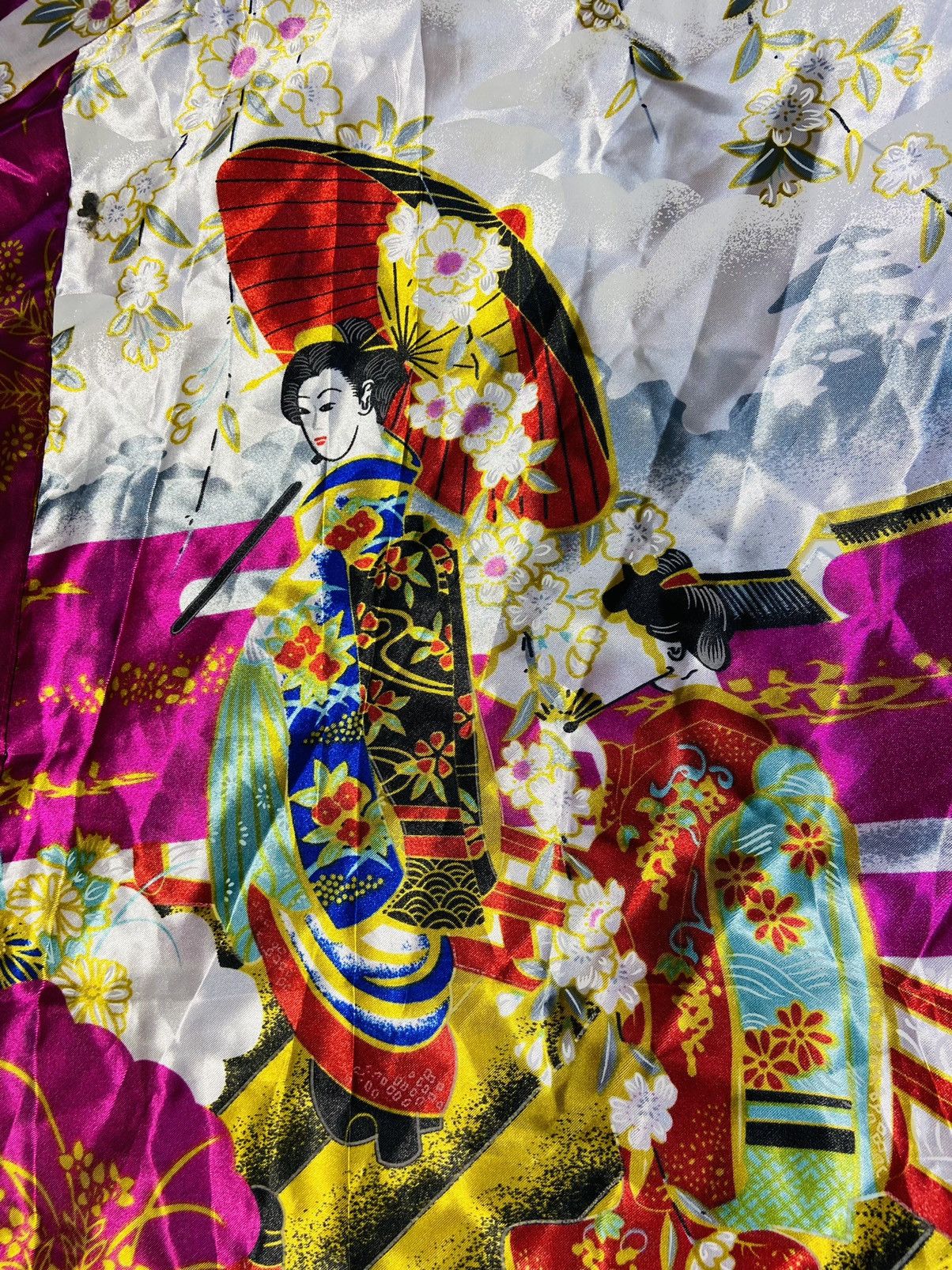 Japanese Brand 1980s SILK VINTAGE NATURAL JAPAN TRADITIONAL KIMONO - № 2142 Size US M / EU 48-50 / 2 - 9 Thumbnail