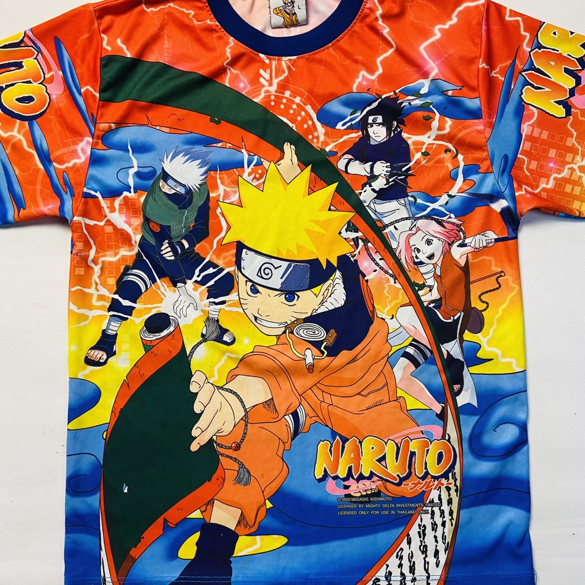 Anime NARUTO 2002 MASASHI KISHIMOTO RARE OVERPRINTED TEE - № 398 Size US S / EU 44-46 / 1 - 2 Thumbnail