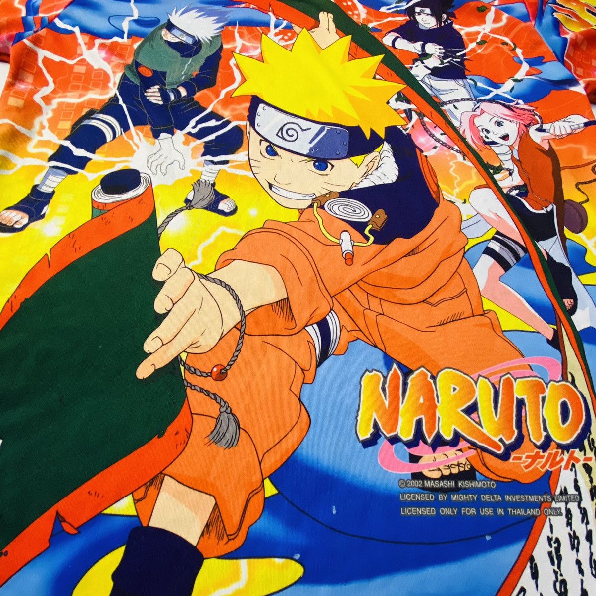Anime NARUTO 2002 MASASHI KISHIMOTO RARE OVERPRINTED TEE - № 398 Size US S / EU 44-46 / 1 - 9 Thumbnail