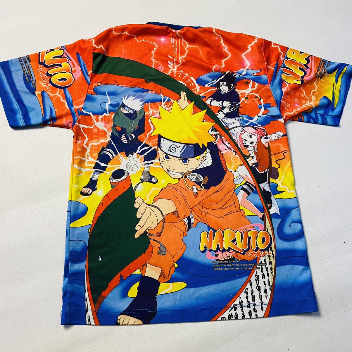 Anime NARUTO 2002 MASASHI KISHIMOTO RARE OVERPRINTED TEE - № 398 Size US S / EU 44-46 / 1 - 8 Thumbnail