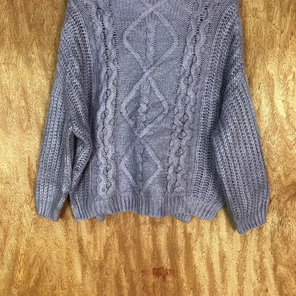 Aran Isles Knitwear × Homespun Knitwear × Japanese Brand GRL Purple Turtle Neck Knitwear #479 Size US XXL / EU 58 / 5 - 2 Thumbnail