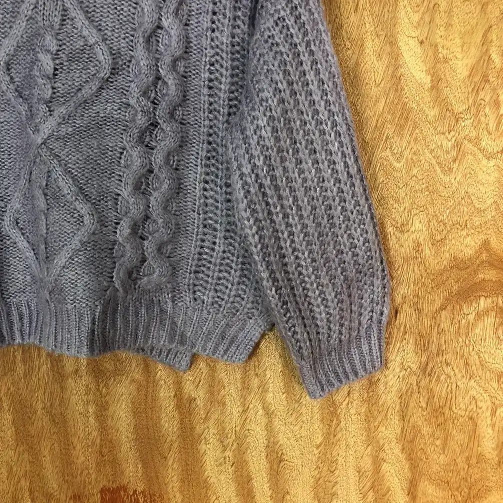 Aran Isles Knitwear × Homespun Knitwear × Japanese Brand GRL Purple Turtle Neck Knitwear #479 Size US XXL / EU 58 / 5 - 6 Thumbnail