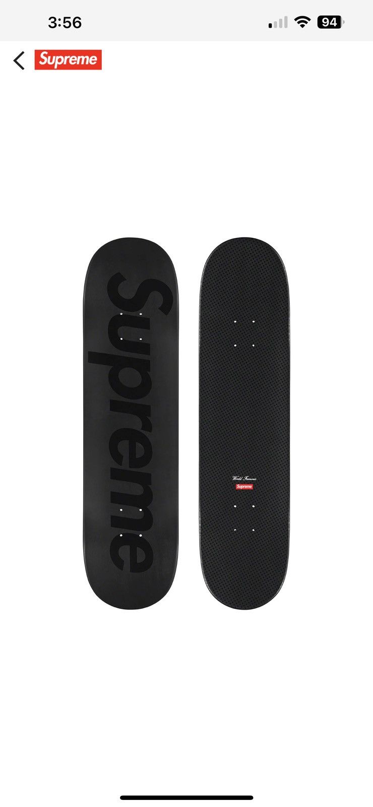 Supreme Tonal Box Logo Skateboard Deck - Black