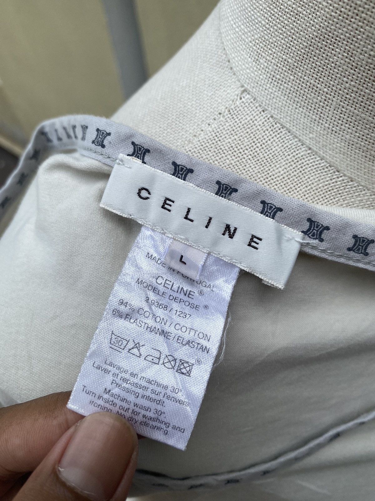 Celine vintage celine tee Size L / US 10 / IT 46 - 7 Thumbnail