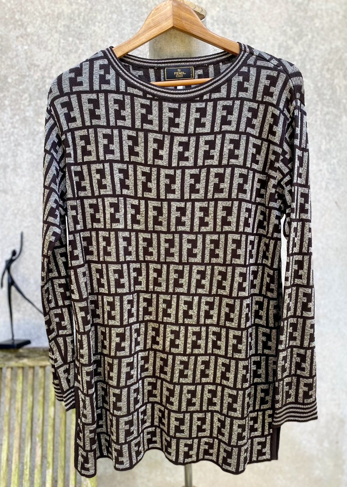 Fendi Luxurious Viscose cotton pullover by FENDI Size US M / EU 48-50 / 2 - 1 Thumbnail
