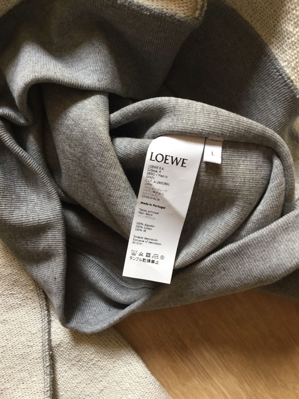 Loewe LOEWE HOODIE INSIDE OUT Size US L / EU 52-54 / 3 - 5 Thumbnail