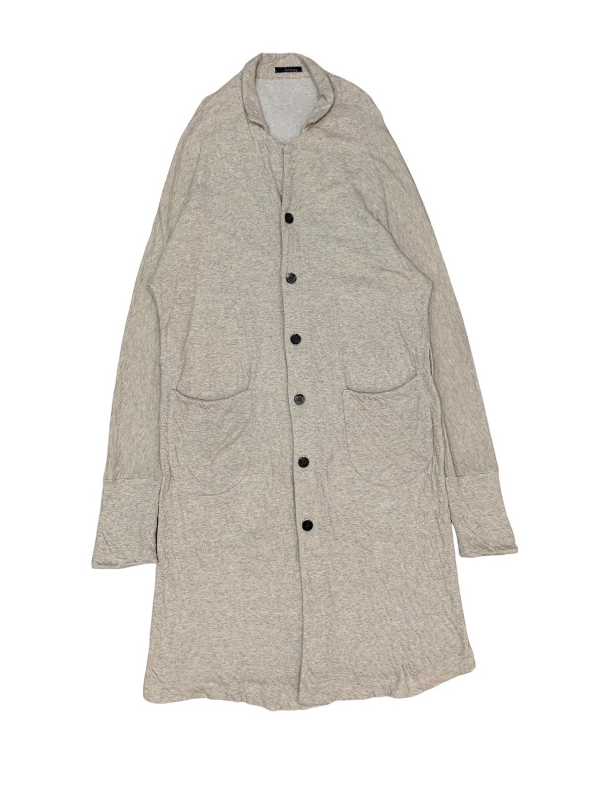Ys For Living Yohji Yamamoto Cotton Linen Long Cardigan