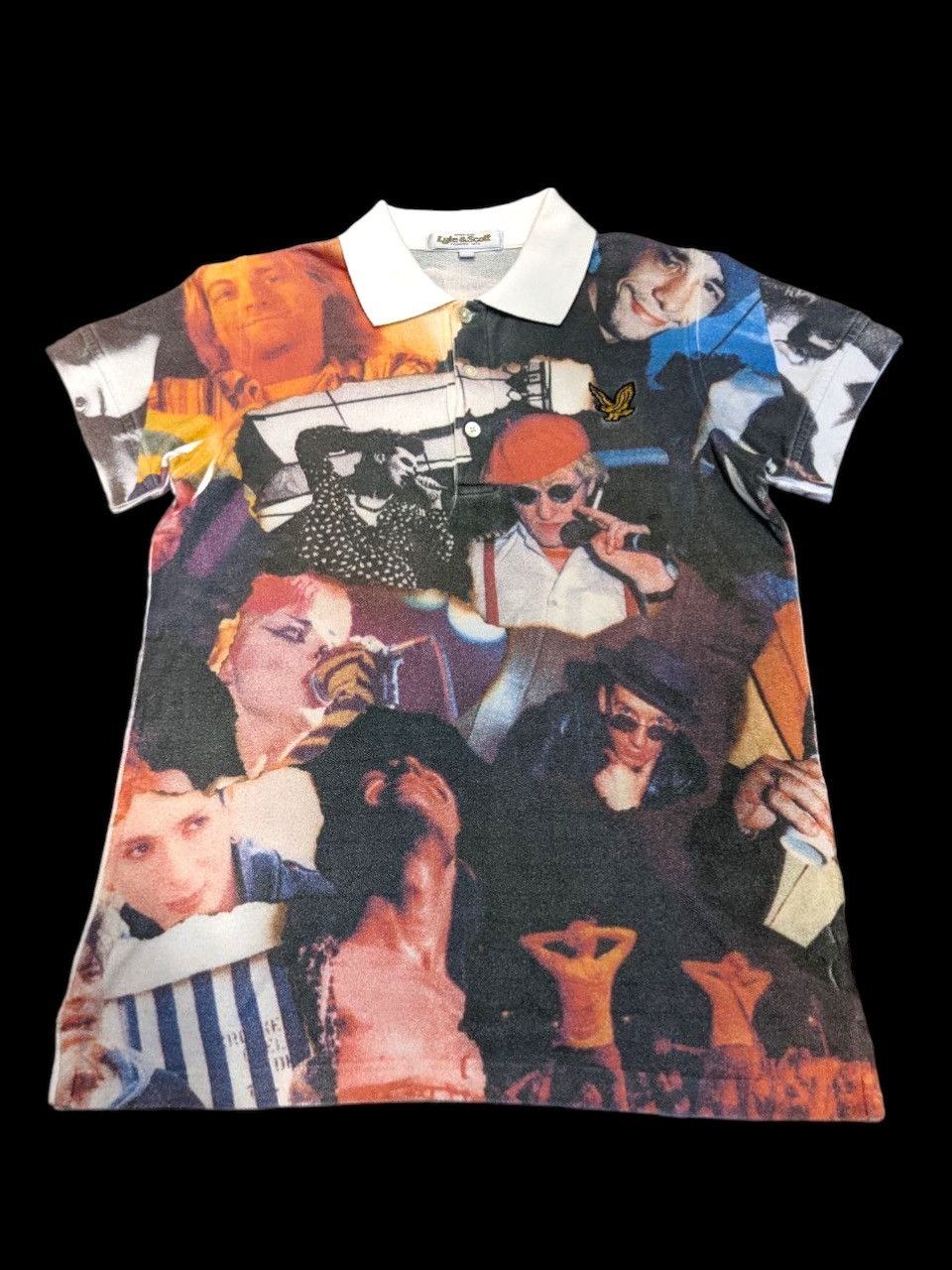 Lyle & Scott VINTAGE BRITPOP ARTIST OVERPRINT POLO TSHIRT LYLE & SCOTT Size US XS / EU 42 / 0 - 1 Thumbnail