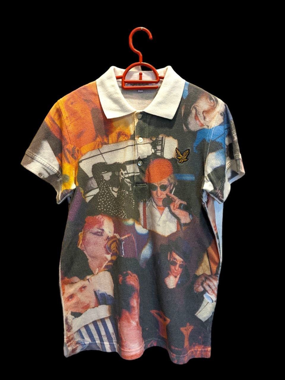 Lyle & Scott VINTAGE BRITPOP ARTIST OVERPRINT POLO TSHIRT LYLE & SCOTT Size US XS / EU 42 / 0 - 8 Thumbnail