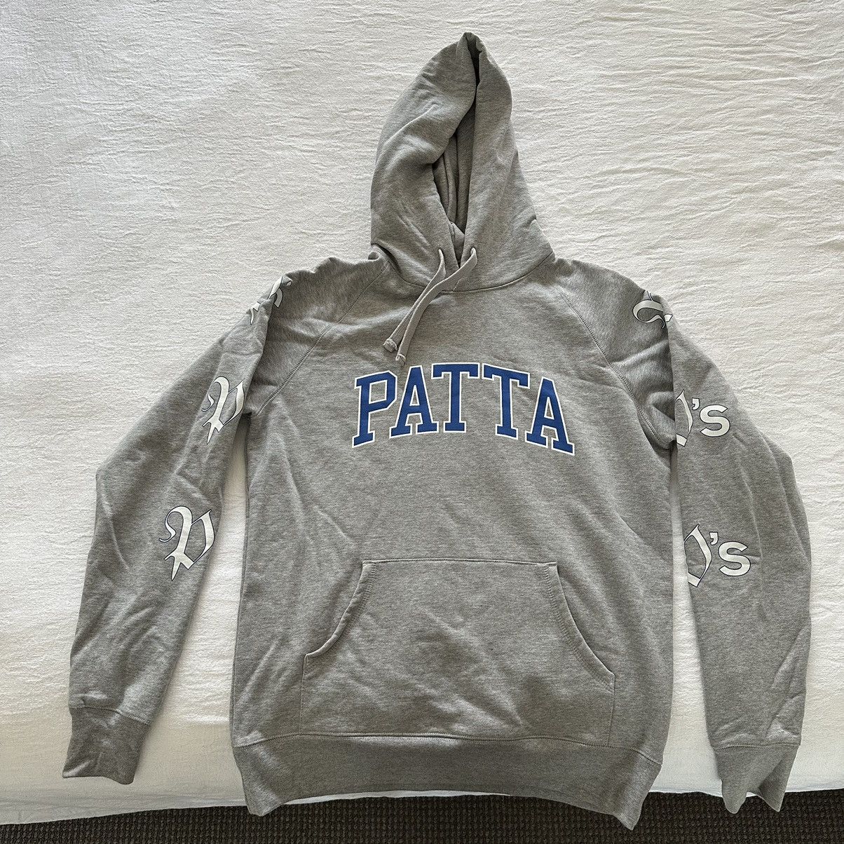 Grey patta online hoodie