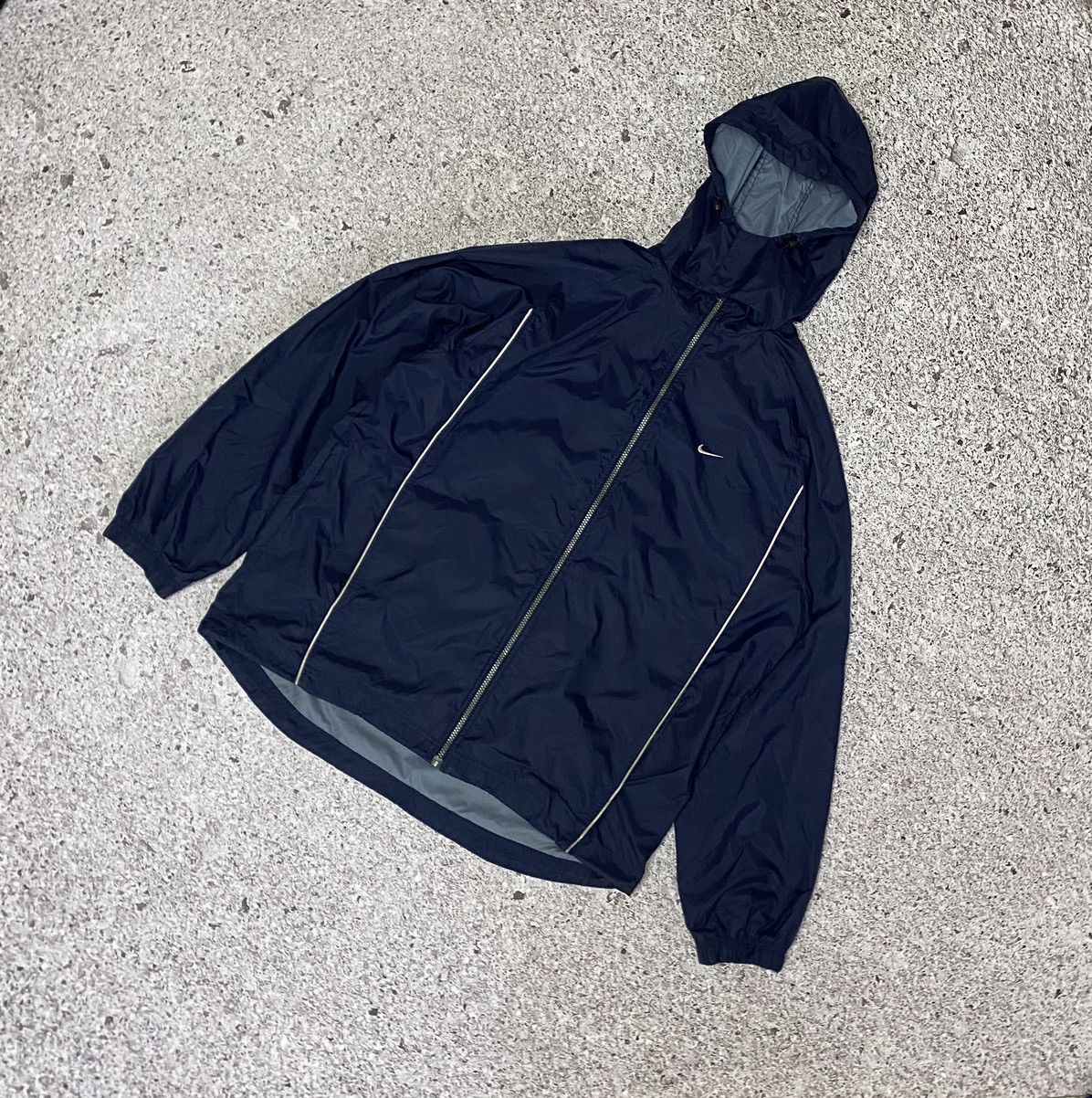 Nike × Vintage Vintage 90’s Nike Big Swoosh Logo Jacket Y2K Size US XL / EU 56 / 4 - 2 Thumbnail
