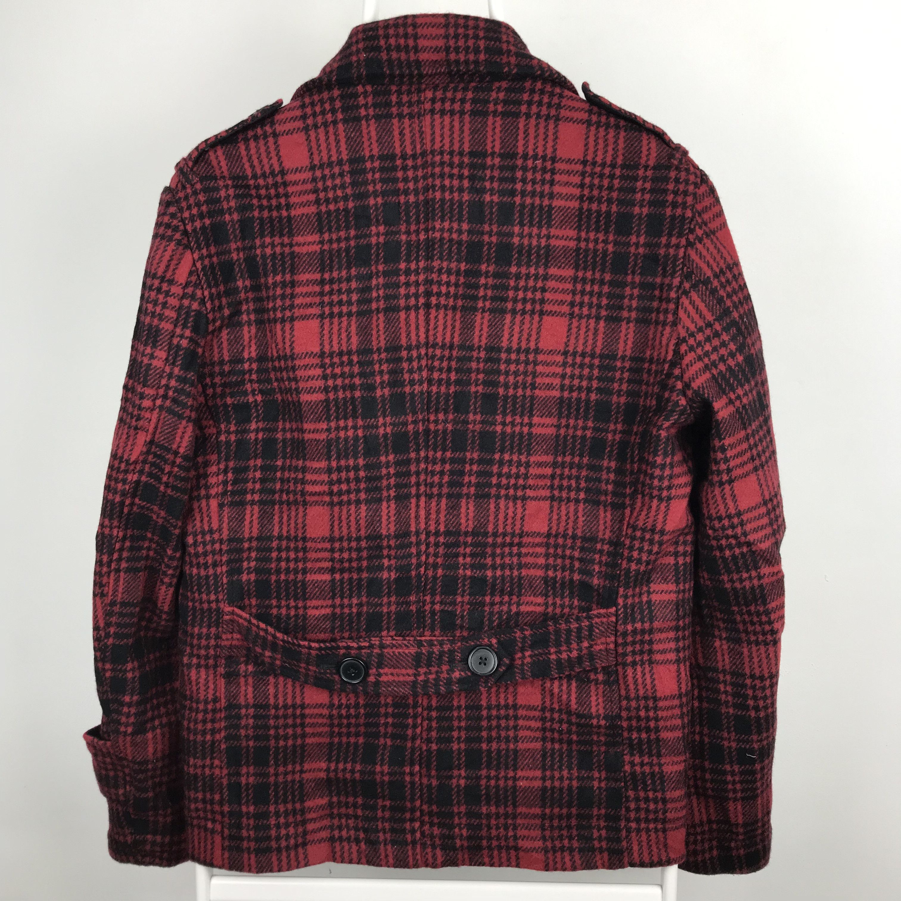 Japanese Brand × Seditionaries Z88 MALE & CO CHECKED RED JAPANESE PUNK STYLE WOOL JACKET Size US L / EU 52-54 / 3 - 7 Thumbnail