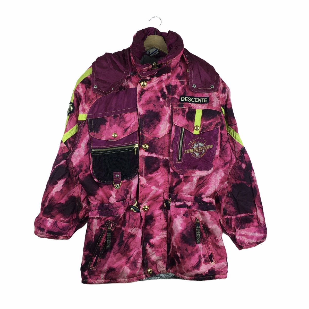 Descente × Japanese Brand Vtg DESCENTE Pop Art Multicolor Skit Winter Jacket Parka Size M / US 6-8 / IT 42-44 - 1 Thumbnail