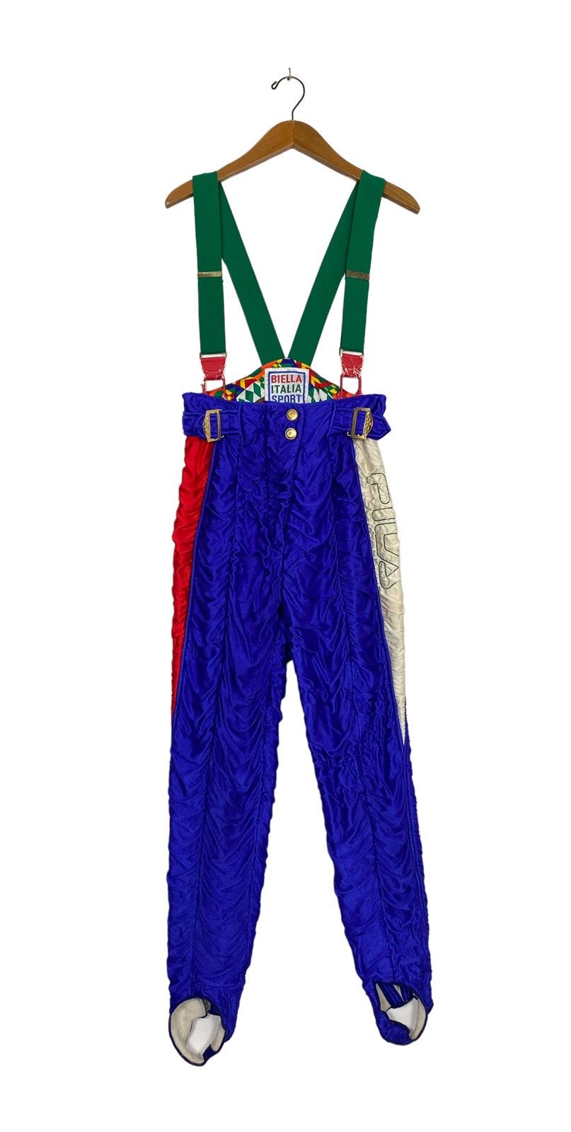 Fila Rare‼️ Vtg Fila Big Logo Ski Pants Overall Multicolor Japan Size 27" / US 4 / IT 40 - 1 Thumbnail