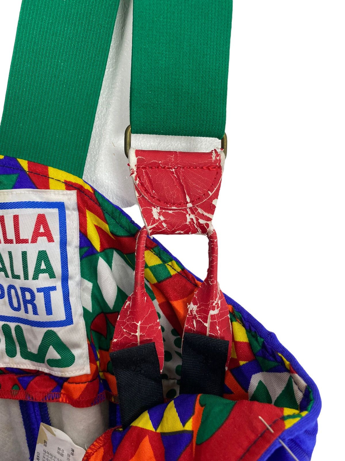 Fila Rare‼️ Vtg Fila Big Logo Ski Pants Overall Multicolor Japan Size 27" / US 4 / IT 40 - 12 Thumbnail