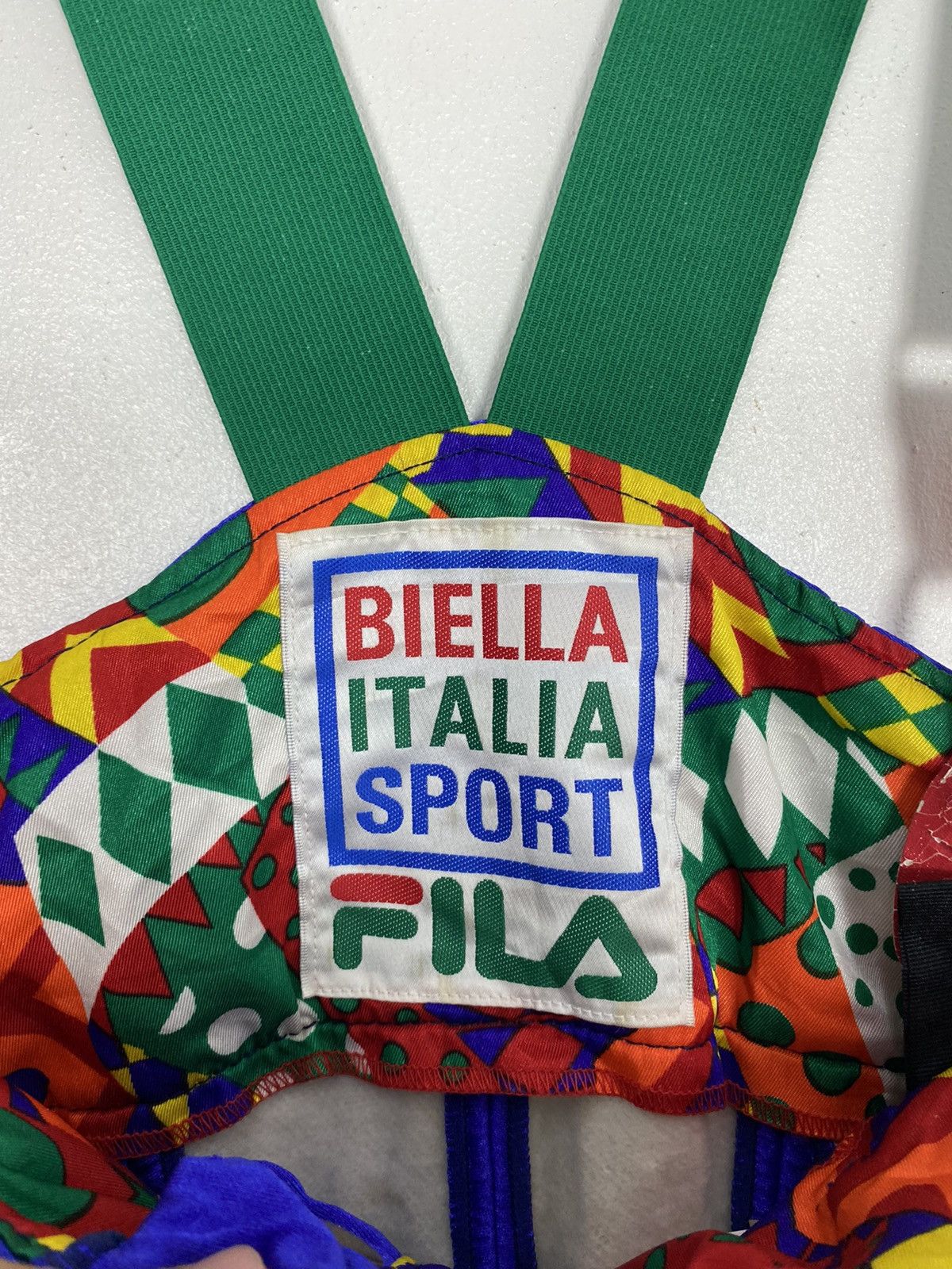 Fila Rare‼️ Vtg Fila Big Logo Ski Pants Overall Multicolor Japan Size 27" / US 4 / IT 40 - 6 Thumbnail