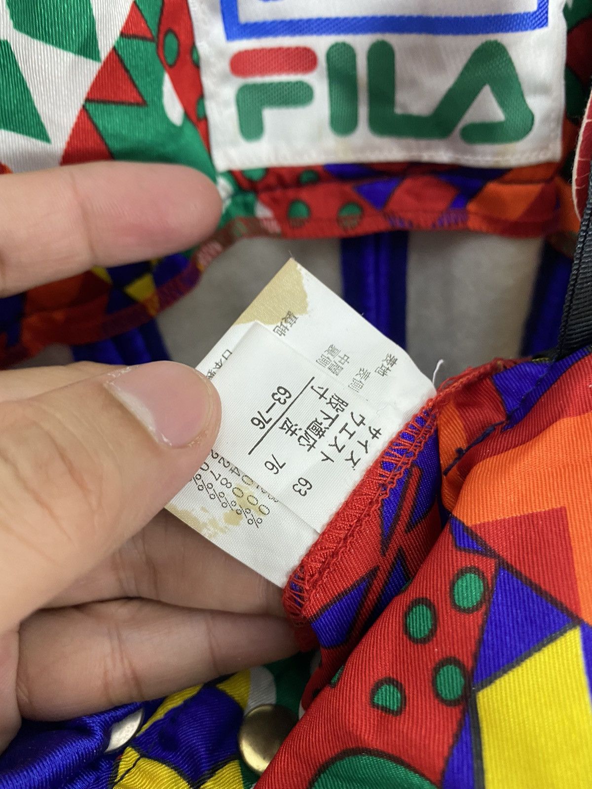 Fila Rare‼️ Vtg Fila Big Logo Ski Pants Overall Multicolor Japan Size 27" / US 4 / IT 40 - 7 Thumbnail