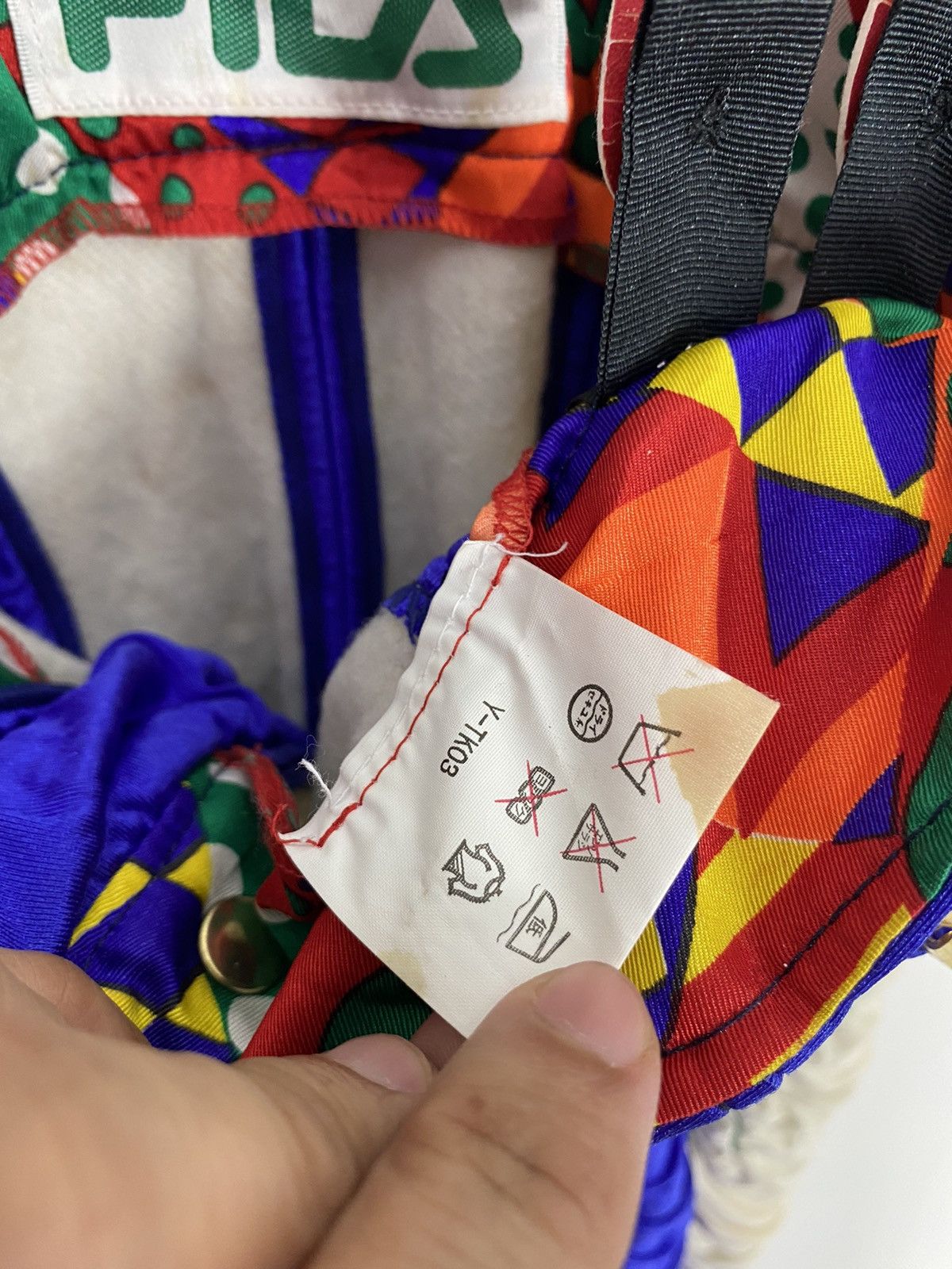 Fila Rare‼️ Vtg Fila Big Logo Ski Pants Overall Multicolor Japan Size 27" / US 4 / IT 40 - 9 Thumbnail