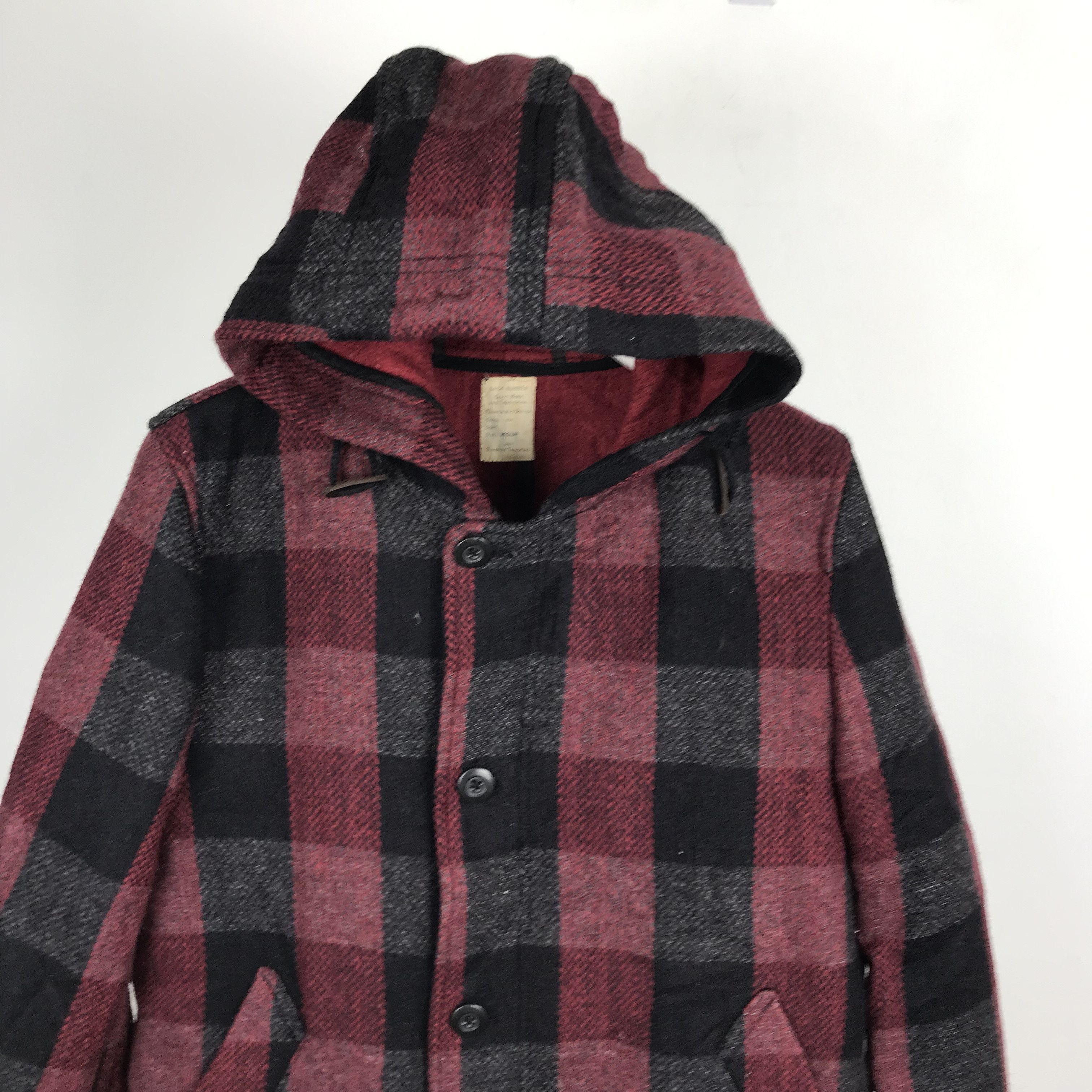 Japanese Brand Z101 JAPAN BACK NUMBER TARTAN WOOL WINTER JACKET Size US M / EU 48-50 / 2 - 4 Thumbnail