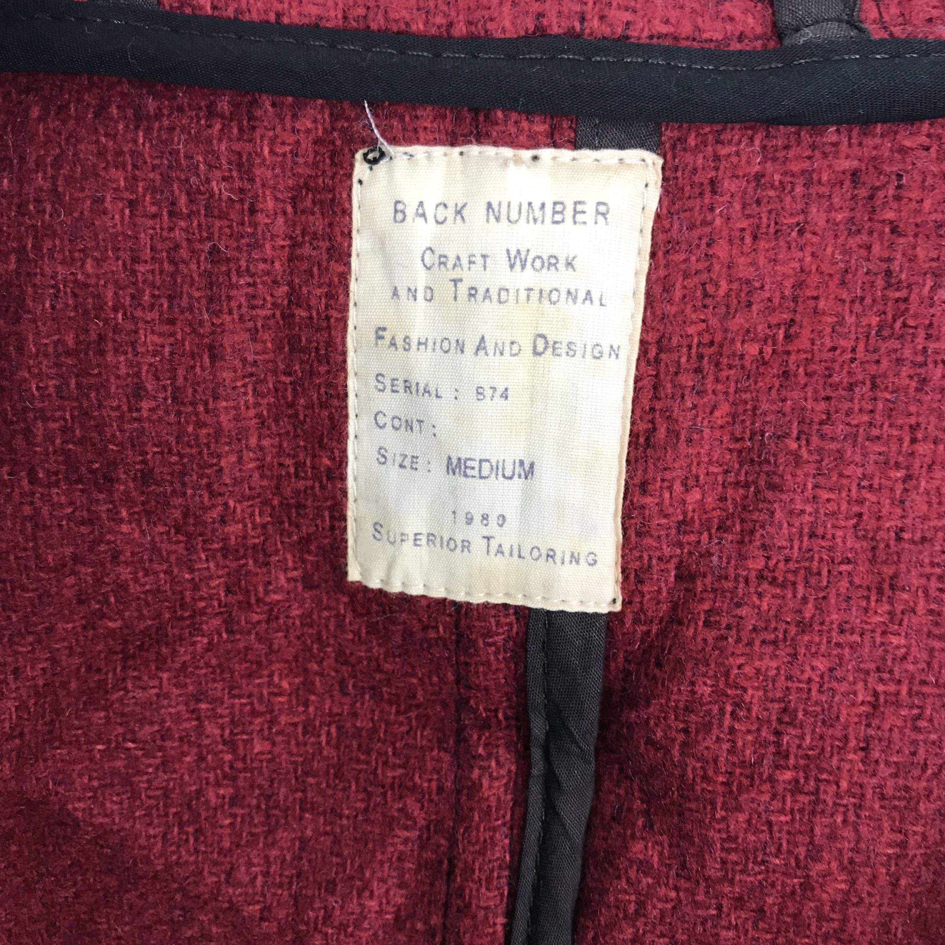 Japanese Brand Z101 JAPAN BACK NUMBER TARTAN WOOL WINTER JACKET Size US M / EU 48-50 / 2 - 3 Thumbnail
