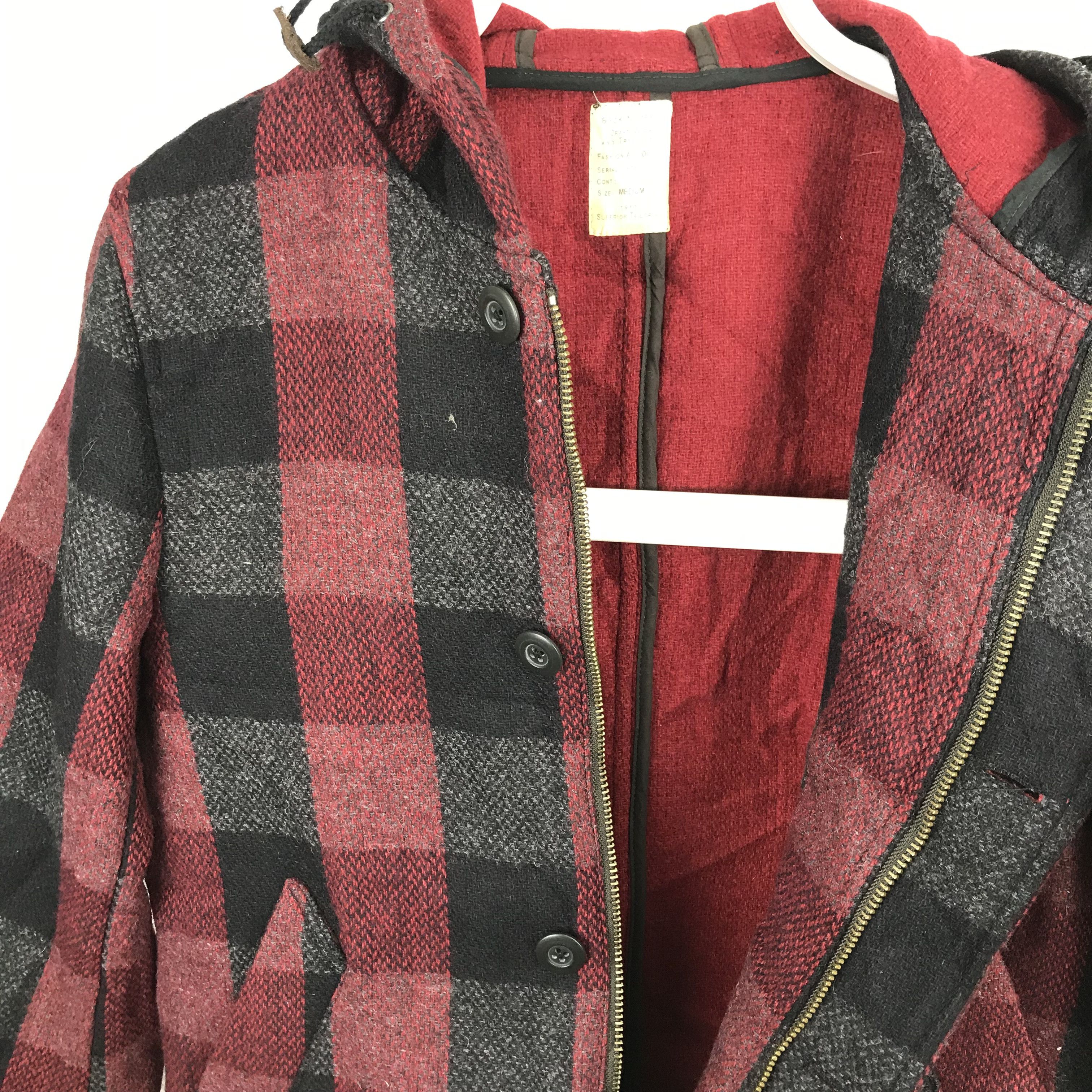 Japanese Brand Z101 JAPAN BACK NUMBER TARTAN WOOL WINTER JACKET Size US M / EU 48-50 / 2 - 2 Thumbnail
