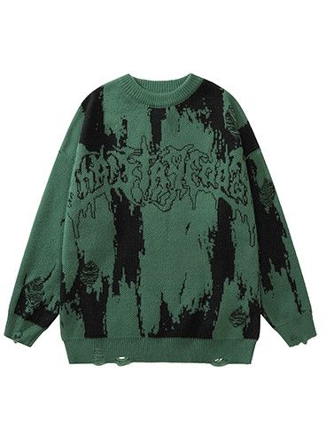 Other Ripped Letter Sweater Size US L / EU 52-54 / 3 - 1 Thumbnail