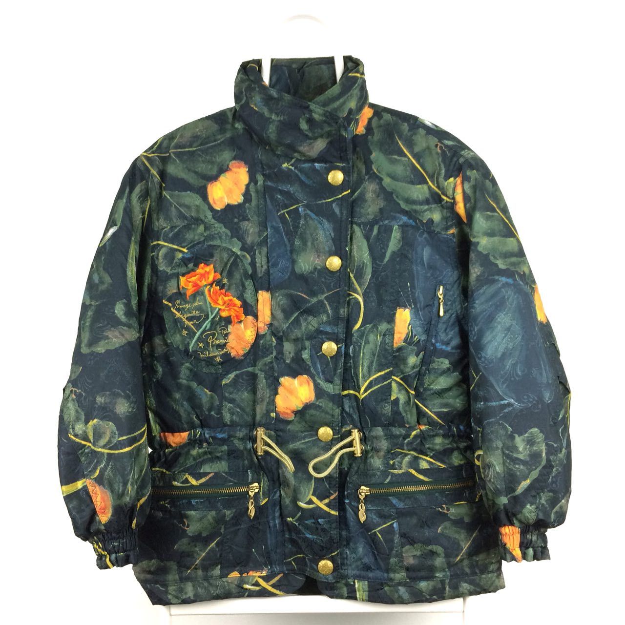 Z119 VTG PREMIER FLORA ABSTRACT ART STYLE SKI JACKET