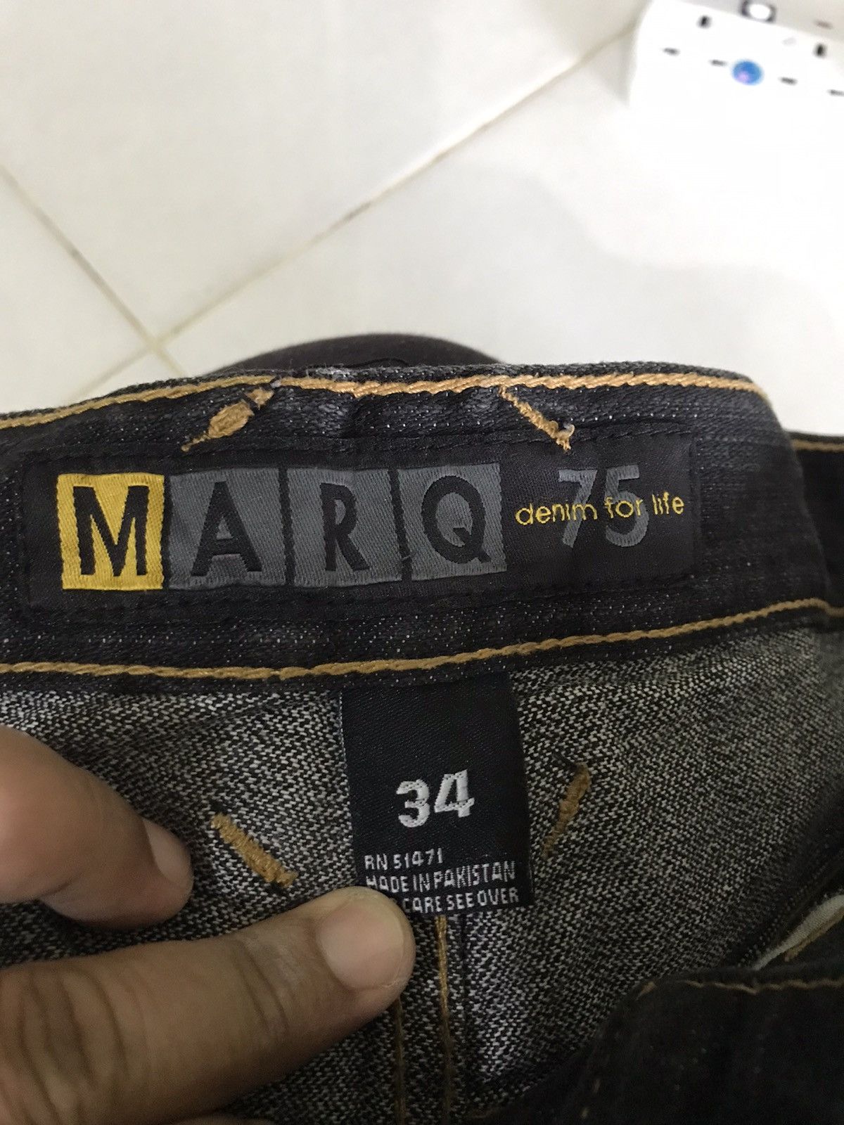 Vintage MARQ Denim For Life Streetwear Baggy Pant Size US 35 - 5 Thumbnail