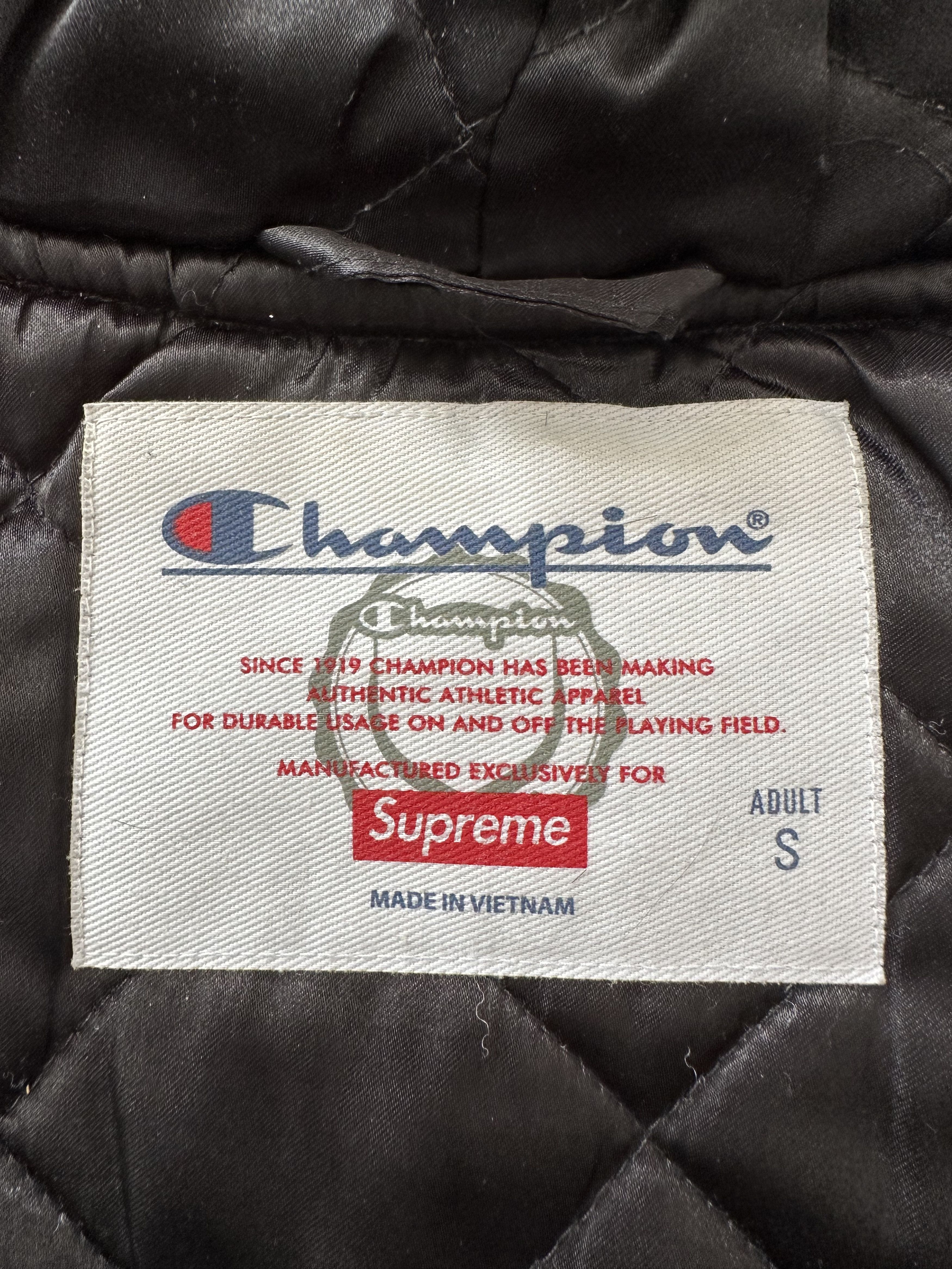 Champion × Supreme Supreme x Champion Varsity Black Jacket size S Size US S / EU 44-46 / 1 - 6 Thumbnail