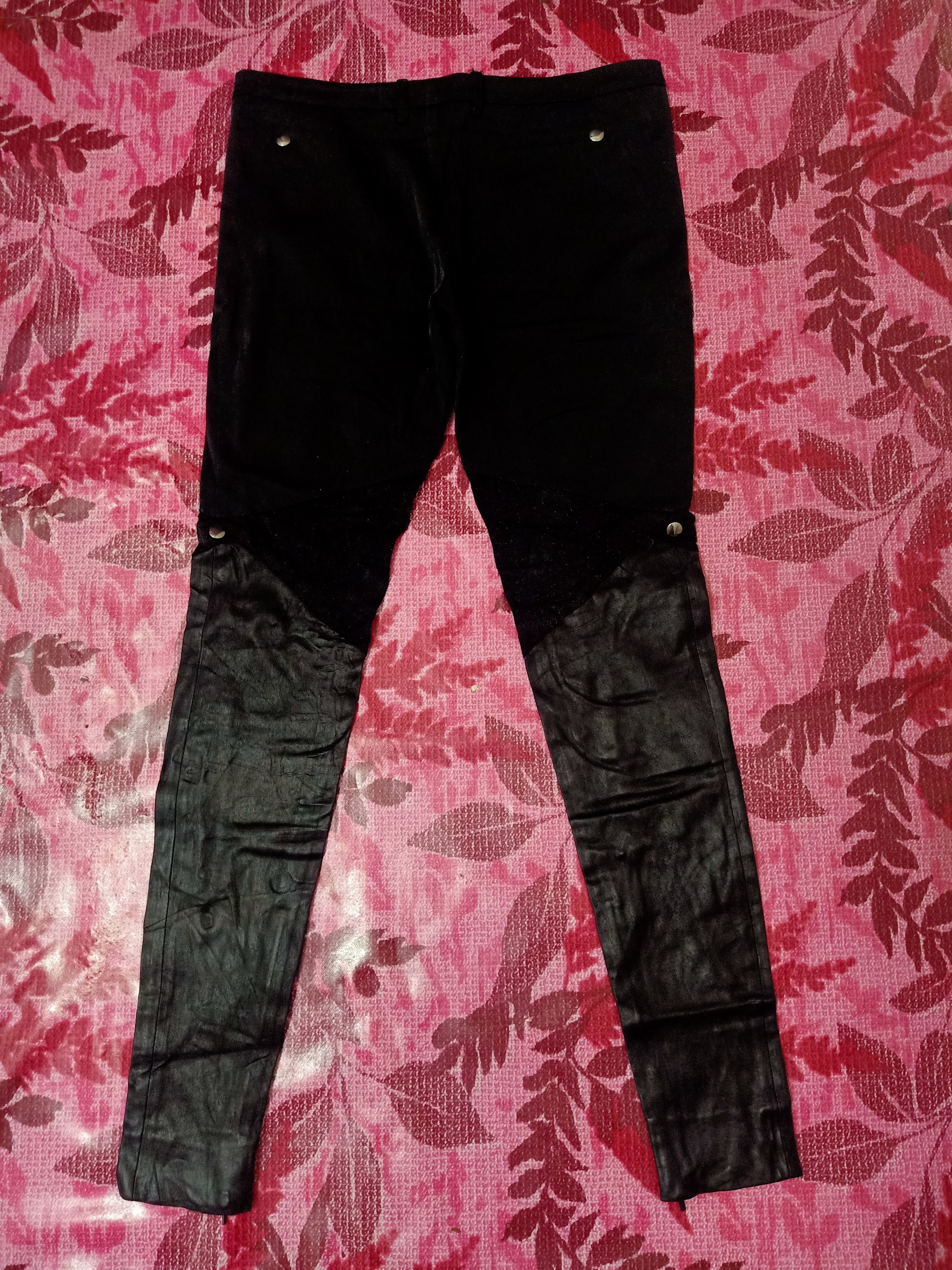 Tom Ford Distressed Thrashed Gucci Leggings Pants Half Leather Size 32" / US 10 / IT 46 - 13 Thumbnail