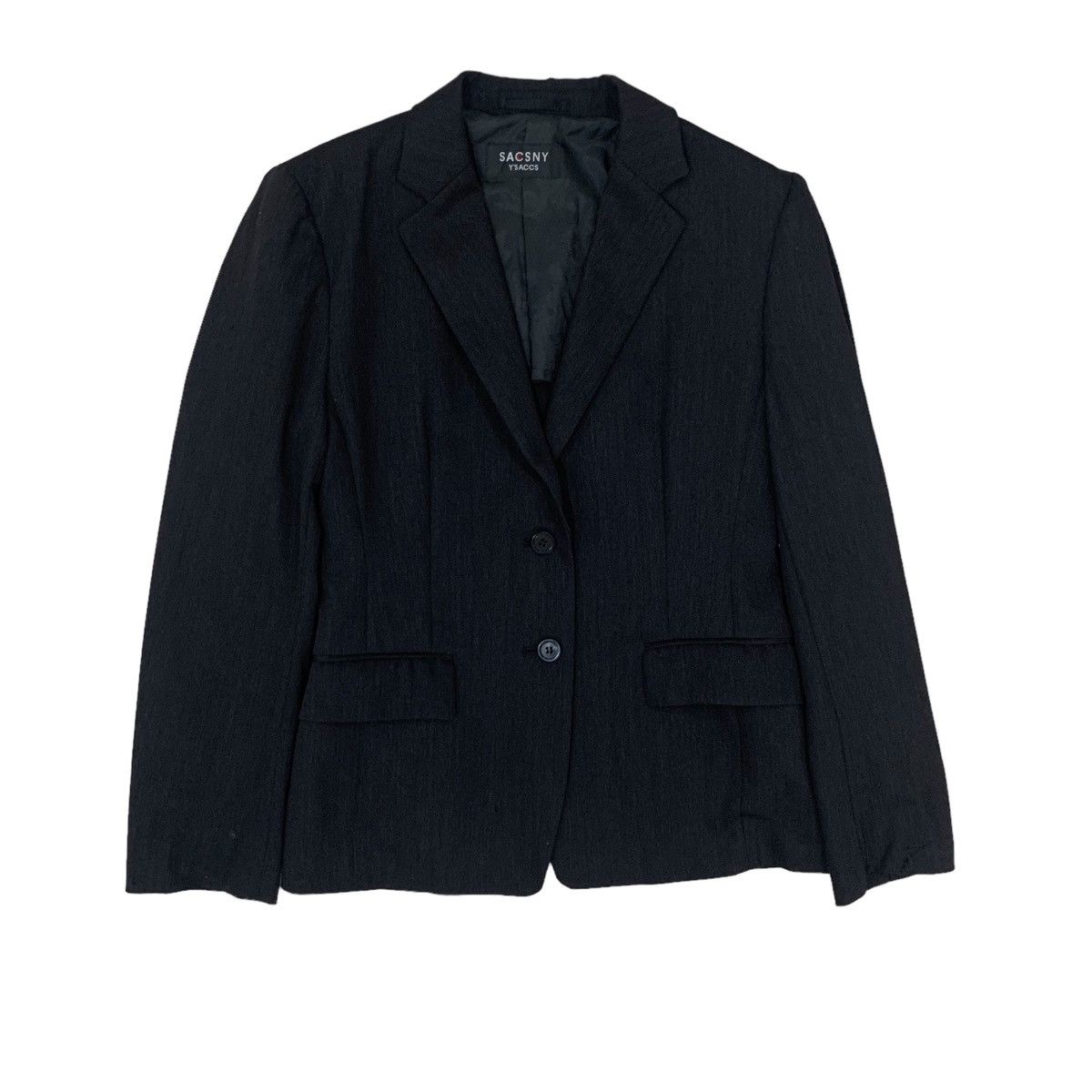 Yohji Yamamoto Sacsny Y’saccs Yohji Yamamoto Black Button Jacket Size S / US 4 / IT 40 - 1 Thumbnail