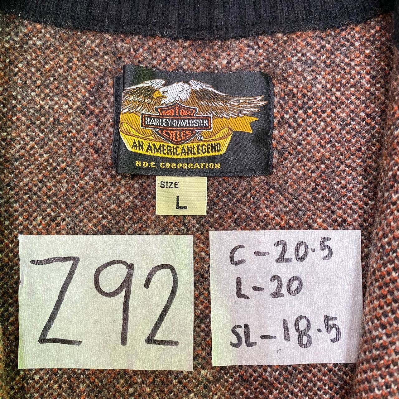 Harley Davidson × Vintage Z92 VTG HARLEY DAVIDSON WOOL VARSITY JACKET Size L / US 10 / IT 46 - 5 Thumbnail