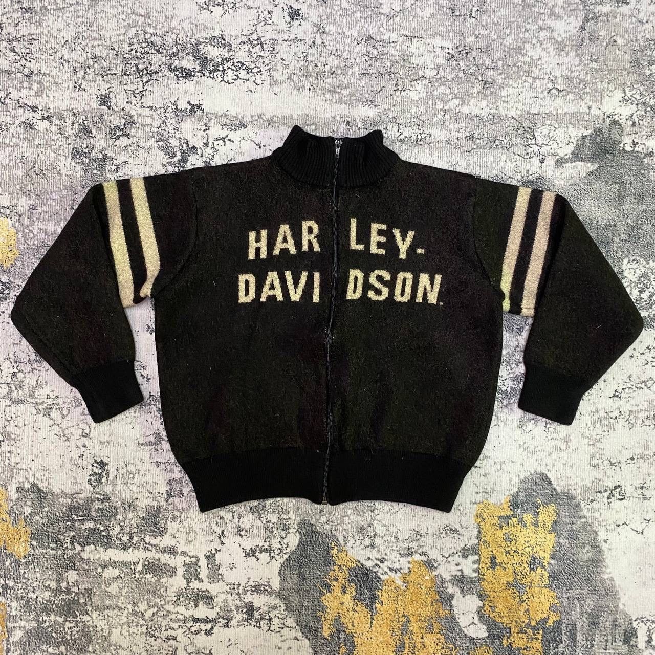 Harley Davidson × Vintage Z92 VTG HARLEY DAVIDSON WOOL VARSITY JACKET Size L / US 10 / IT 46 - 1 Thumbnail