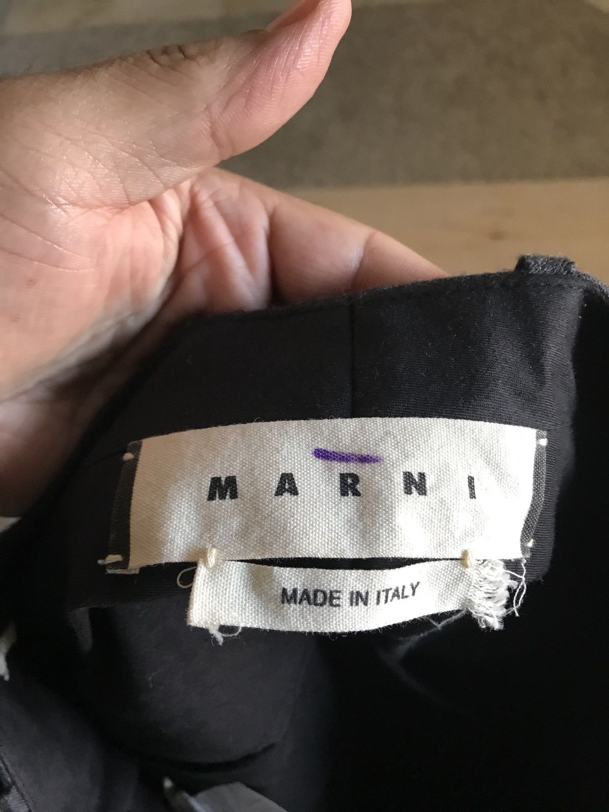 Marni Flat Front Wool Blend Button Front Trousers Size US 34 / EU 50 - 6 Thumbnail