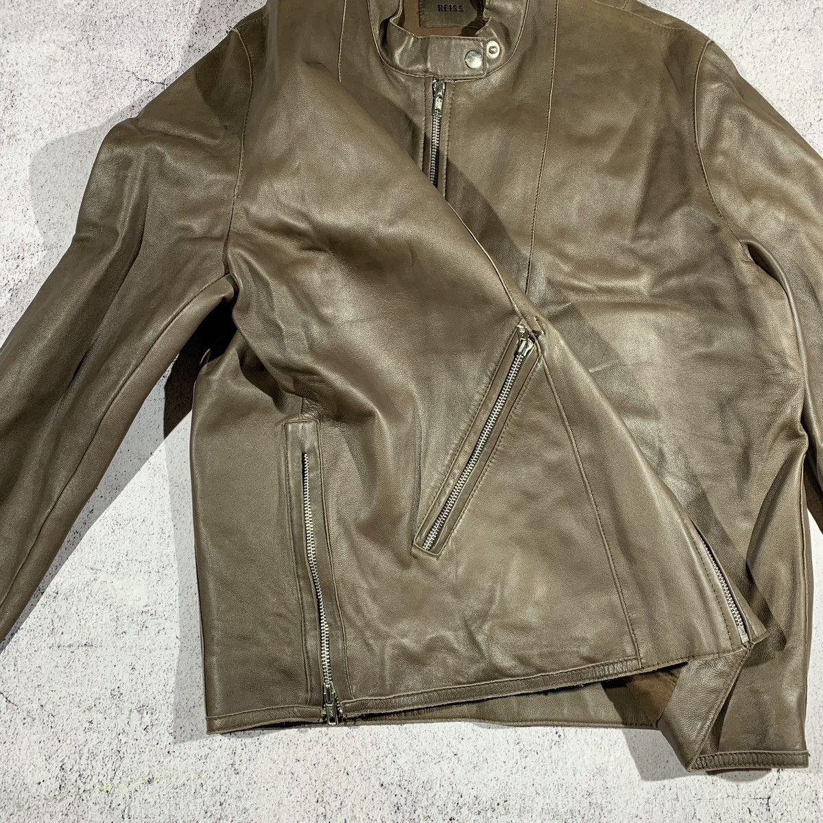Genuine Leather × Reiss Reiss Biker Lether Jacket Size US L / EU 52-54 / 3 - 5 Thumbnail