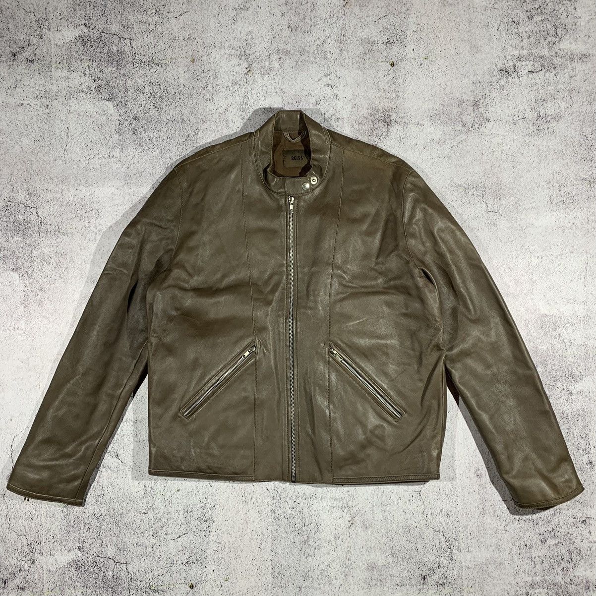 Genuine Leather × Reiss Reiss Biker Lether Jacket Size US L / EU 52-54 / 3 - 4 Thumbnail