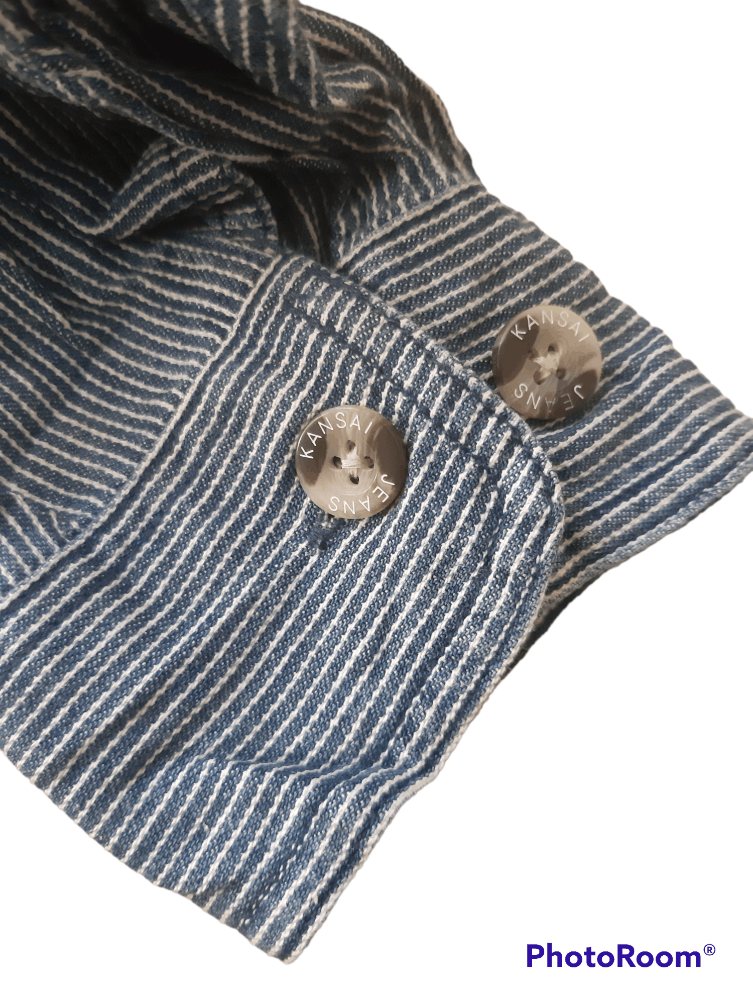 Rare Kansai Jeans Hickory Longsleeve Zipper Shirt