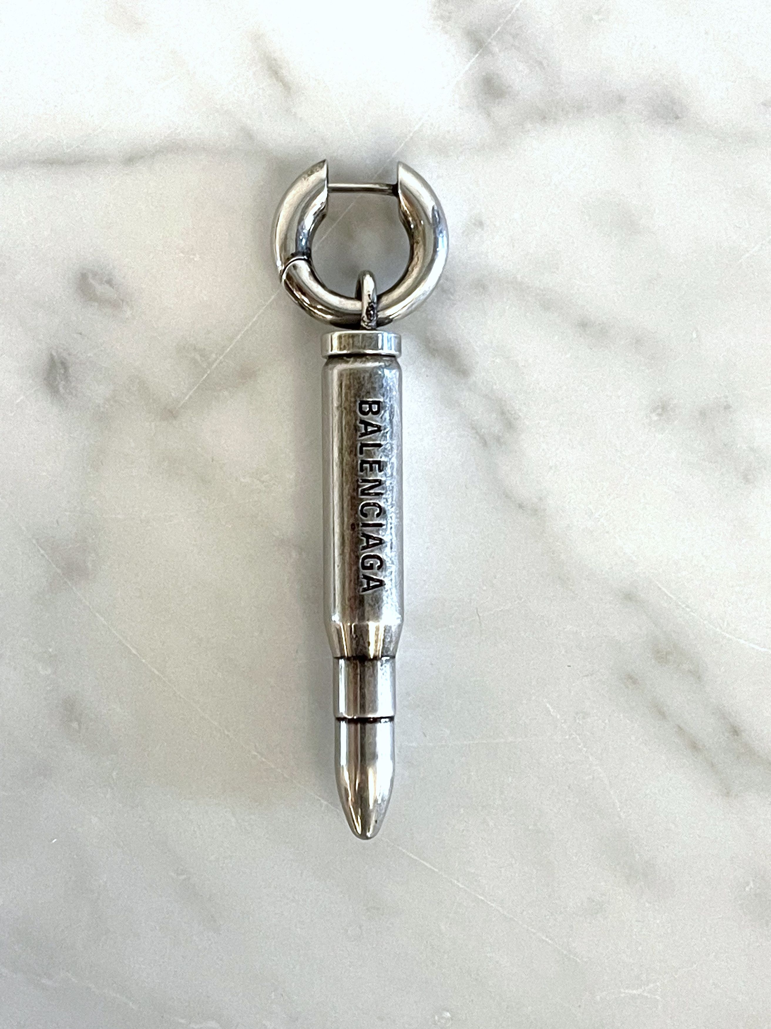 Balenciaga Summer 21 Bullet Pendant Earring NIB (OS) Size ONE SIZE - 1 Thumbnail