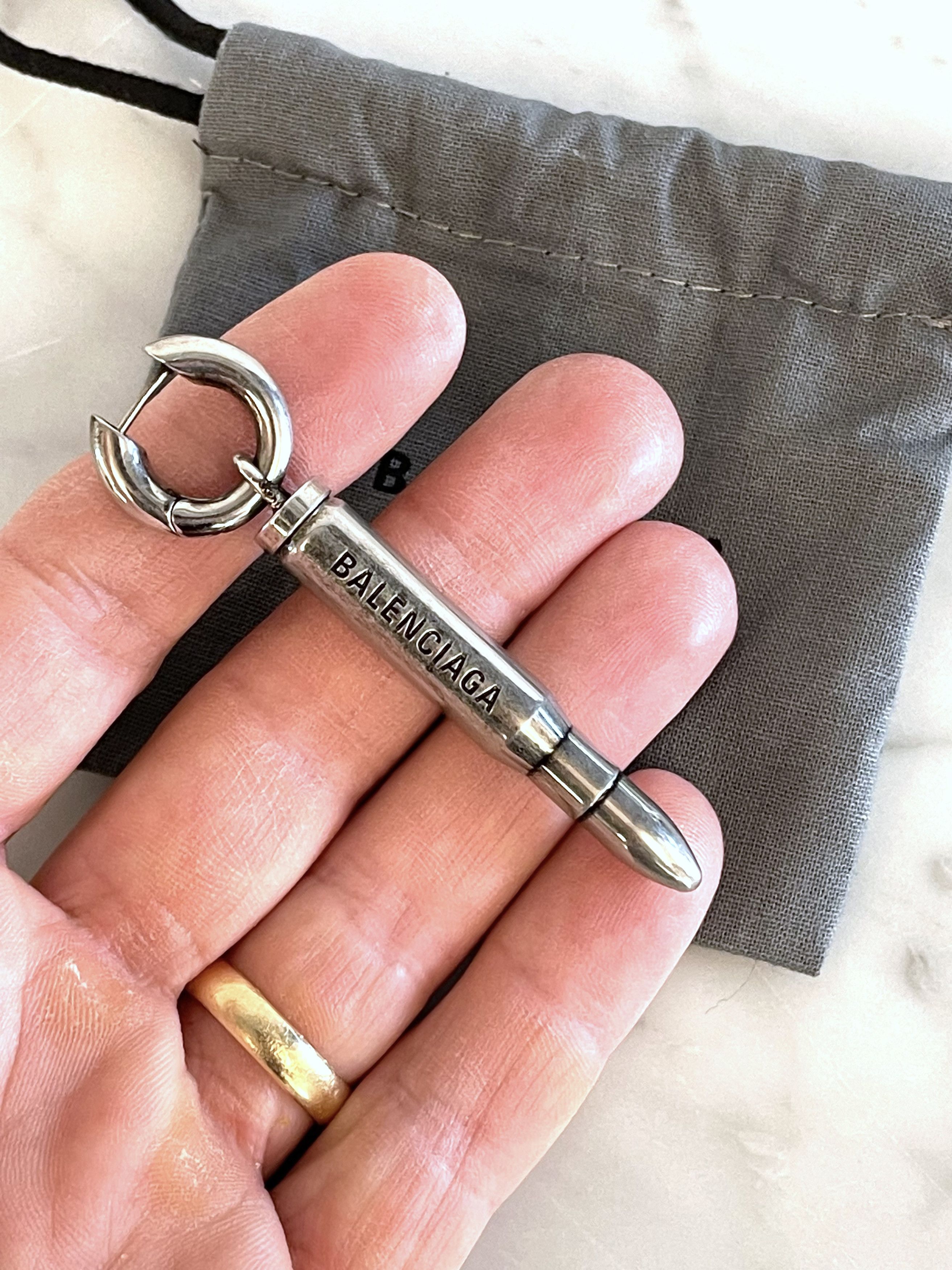 Balenciaga Summer 21 Bullet Pendant Earring NIB (OS) Size ONE SIZE - 6 Thumbnail