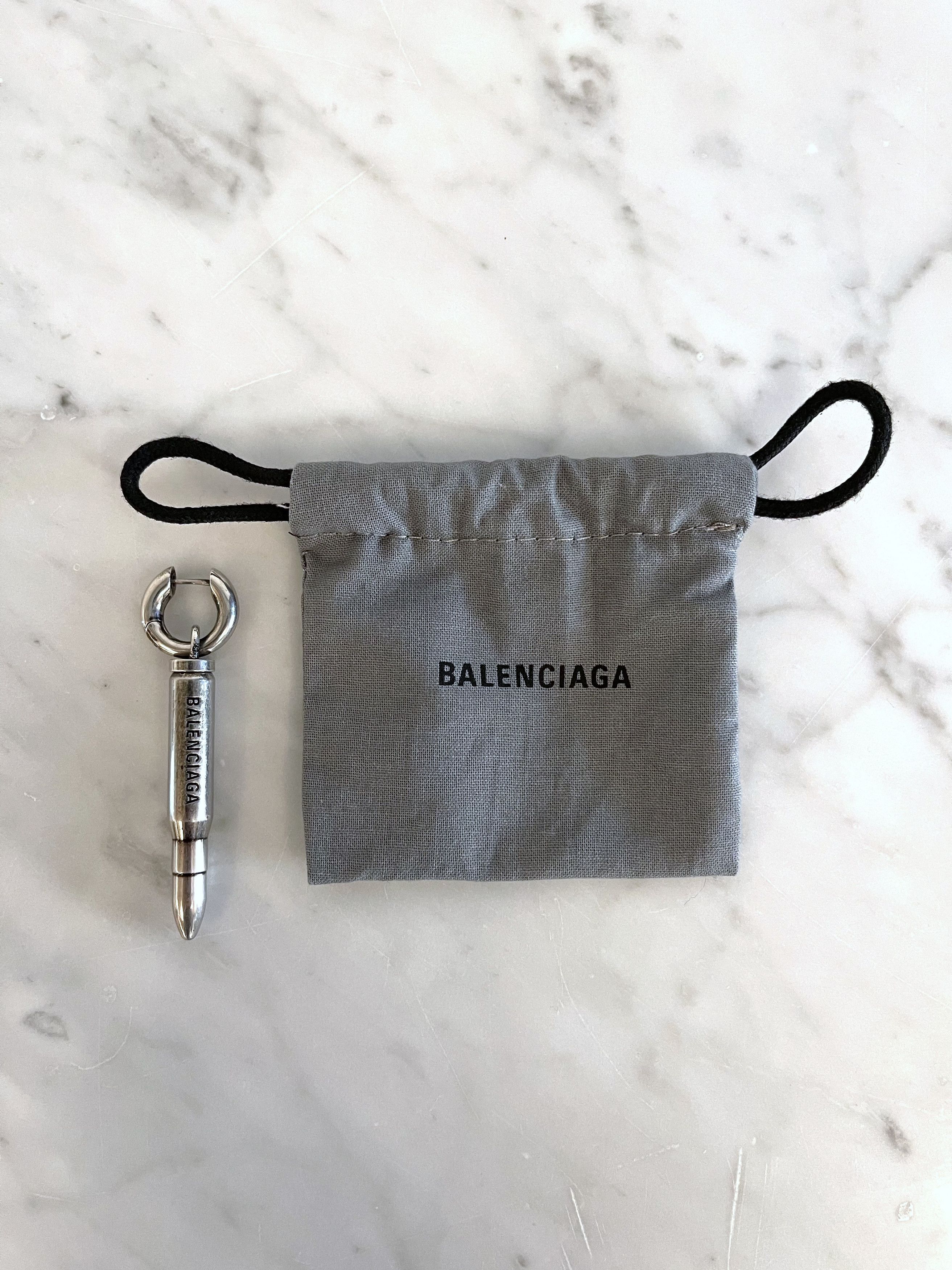 Balenciaga Summer 21 Bullet Pendant Earring NIB (OS) Size ONE SIZE - 2 Thumbnail