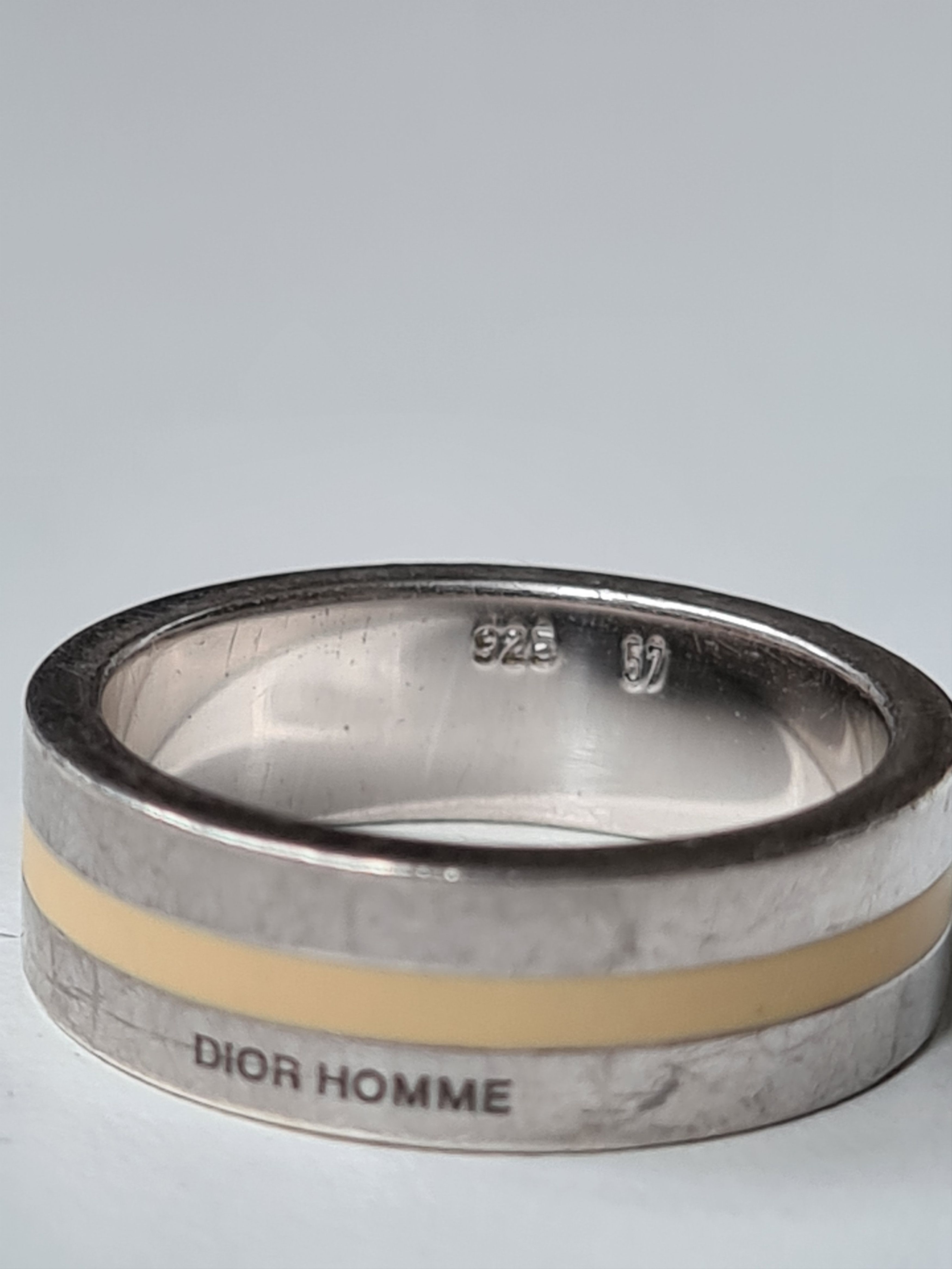 Dior × Hedi Slimane AW06 Cream Band Silver 925 Ring Size ONE SIZE - 3 Thumbnail