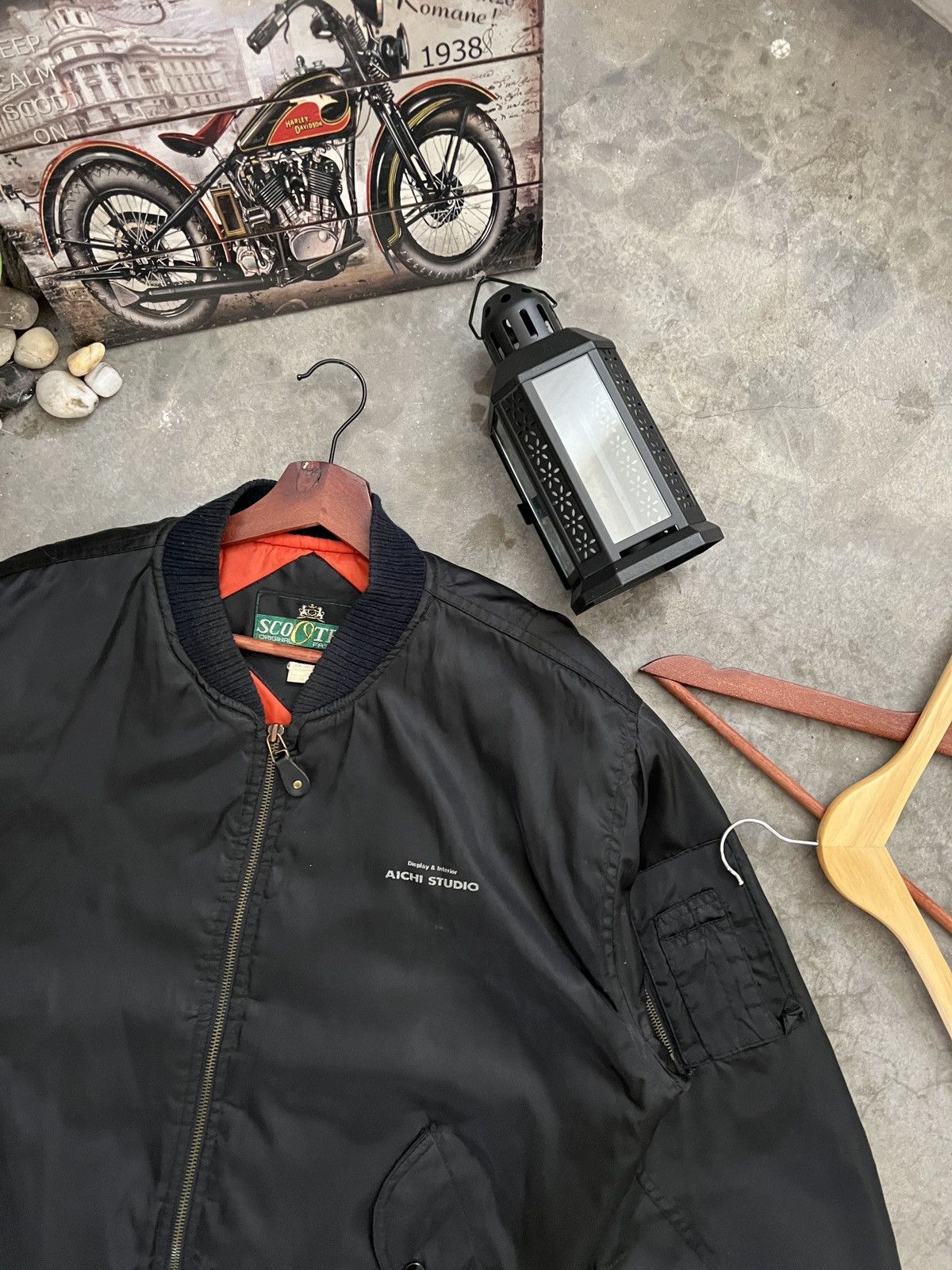 Vintage Vintage 🏴‍☠️🖤 Aichi Studio Black Bomber Jacket Size US M / EU 48-50 / 2 - 9 Thumbnail