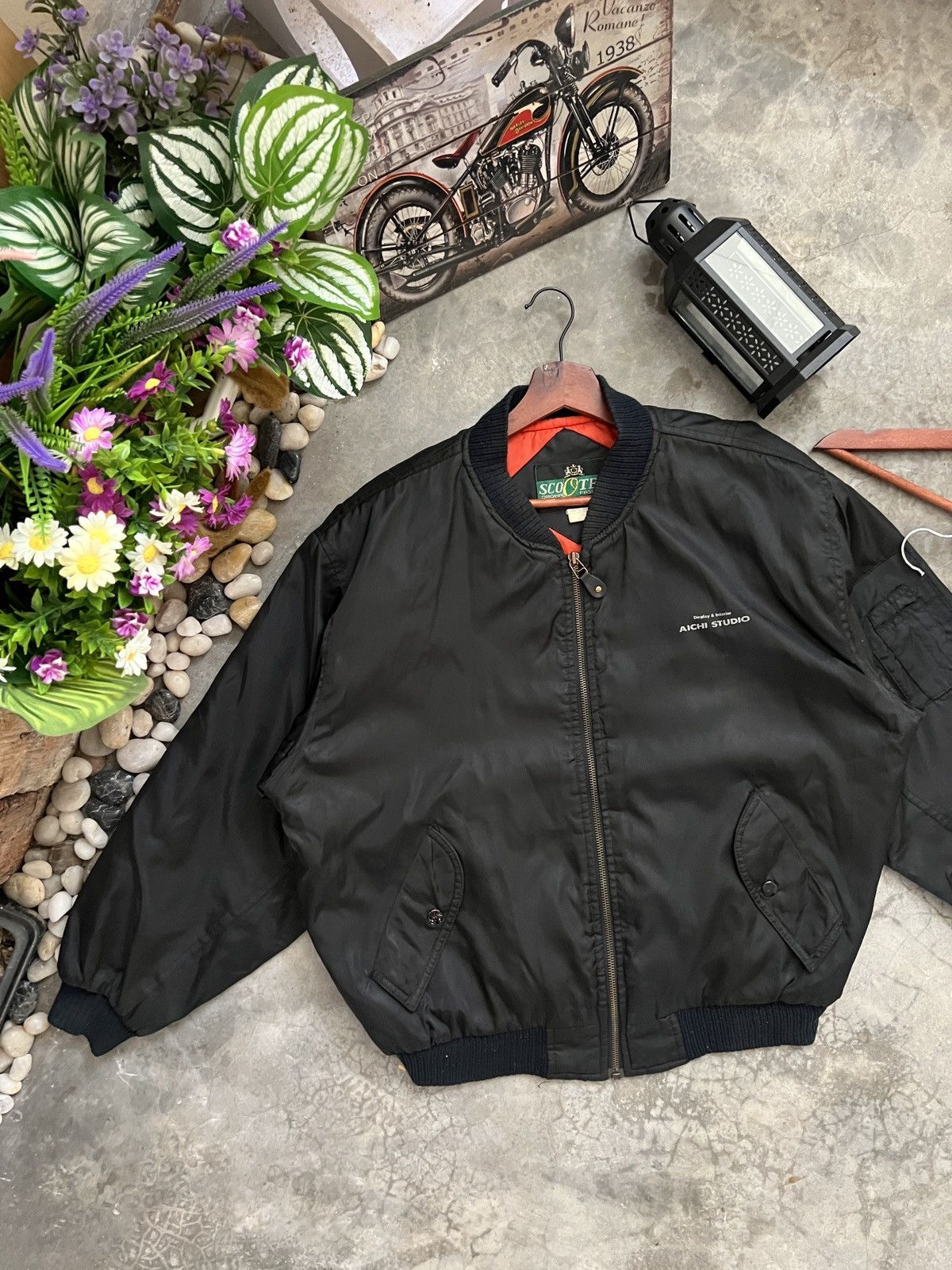 Vintage Vintage 🏴‍☠️🖤 Aichi Studio Black Bomber Jacket Size US M / EU 48-50 / 2 - 4 Thumbnail
