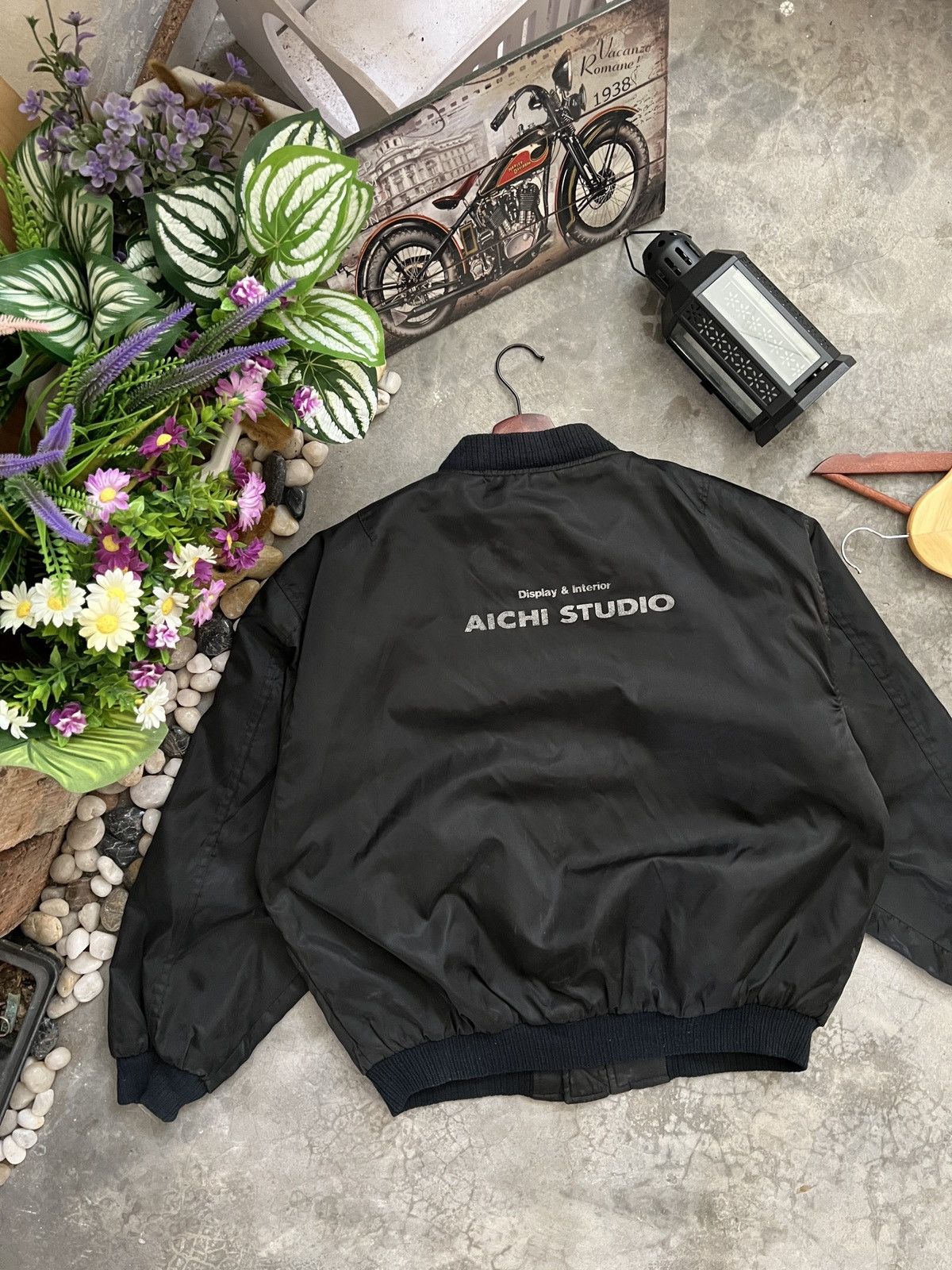 Vintage Vintage 🏴‍☠️🖤 Aichi Studio Black Bomber Jacket Size US M / EU 48-50 / 2 - 7 Thumbnail