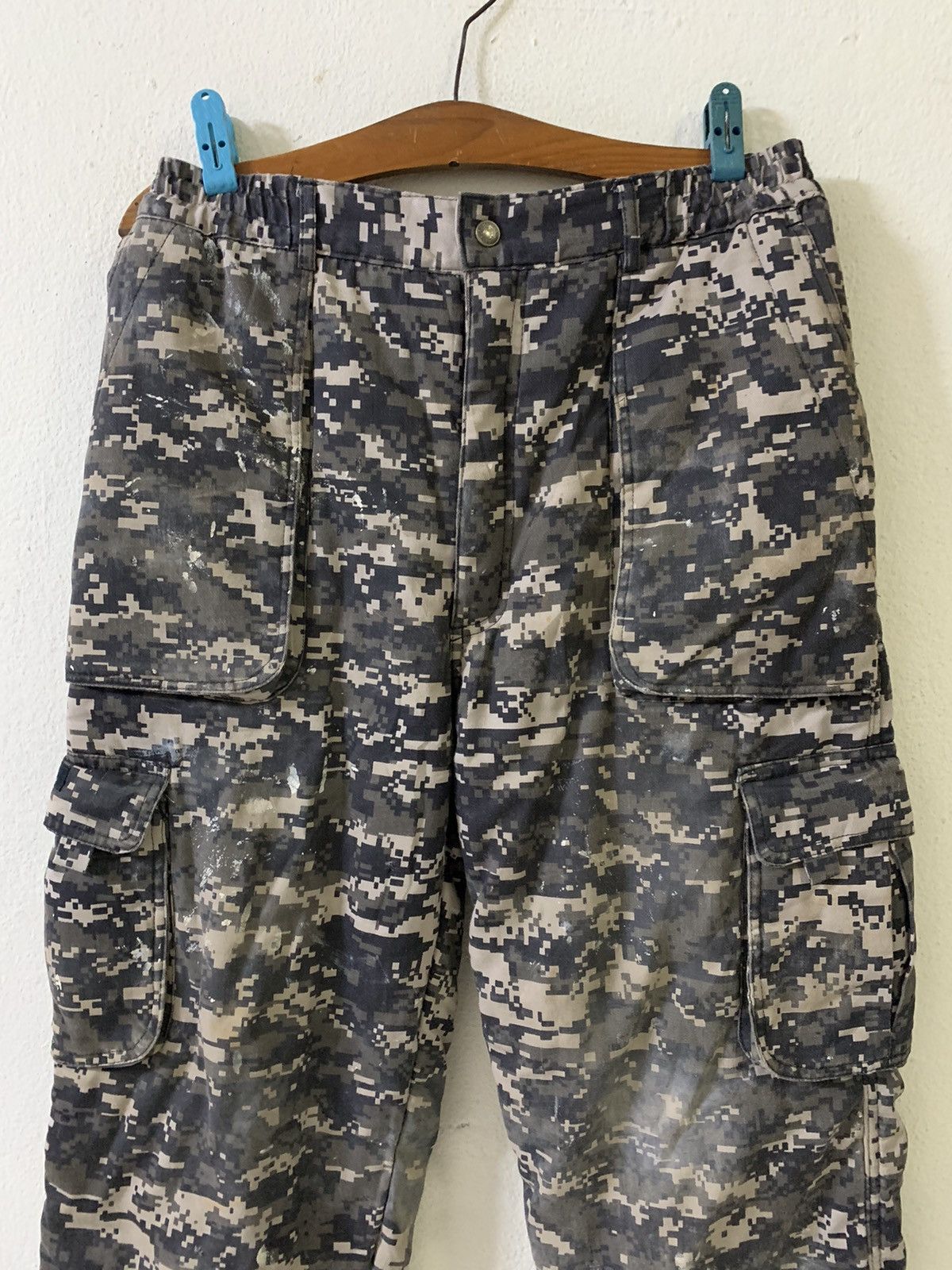 Other Camo Paint Splatter Multipocket Tactical Army Pants Size US 31 - 3 Thumbnail