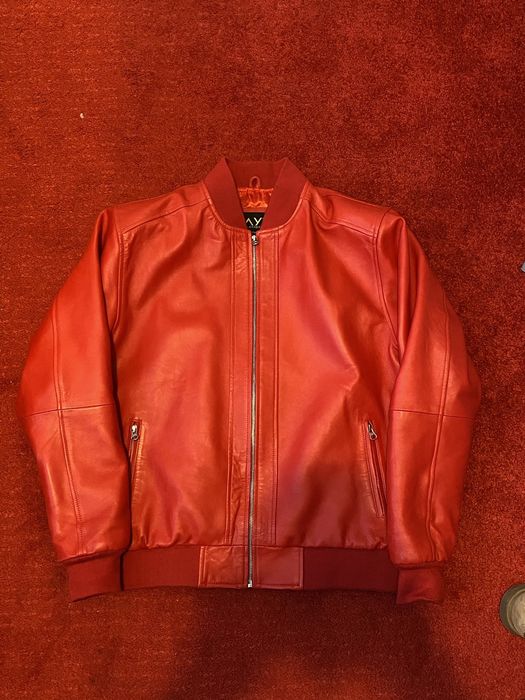 Red Studded Leather Jacket main image 1
