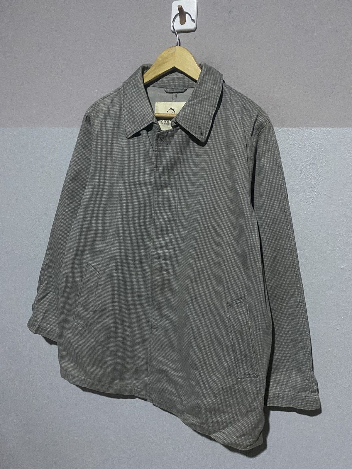 Japanese Brand × Vintage Hiromichi Nakano Vintage Japanese Houndstooth Coat Checkered Size US L / EU 52-54 / 3 - 5 Thumbnail